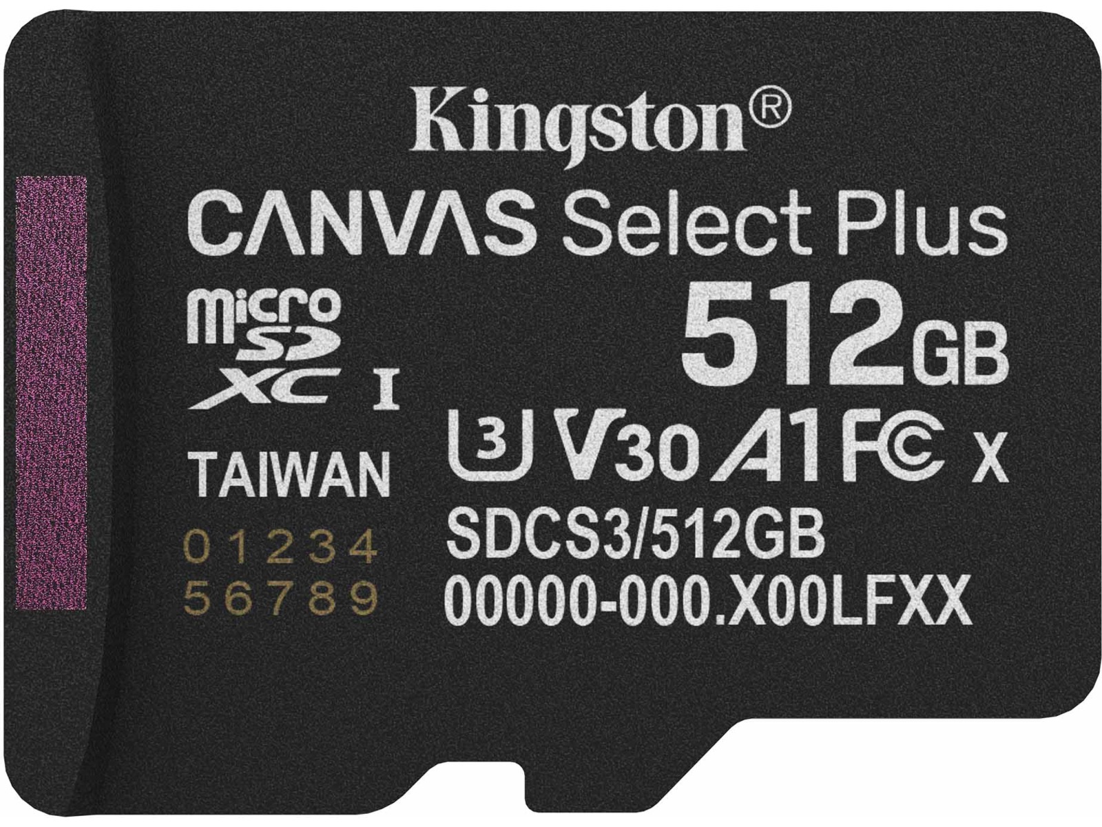 Kingston microSDXC Canvas Select Plus 512GB Minnekort til foto & video