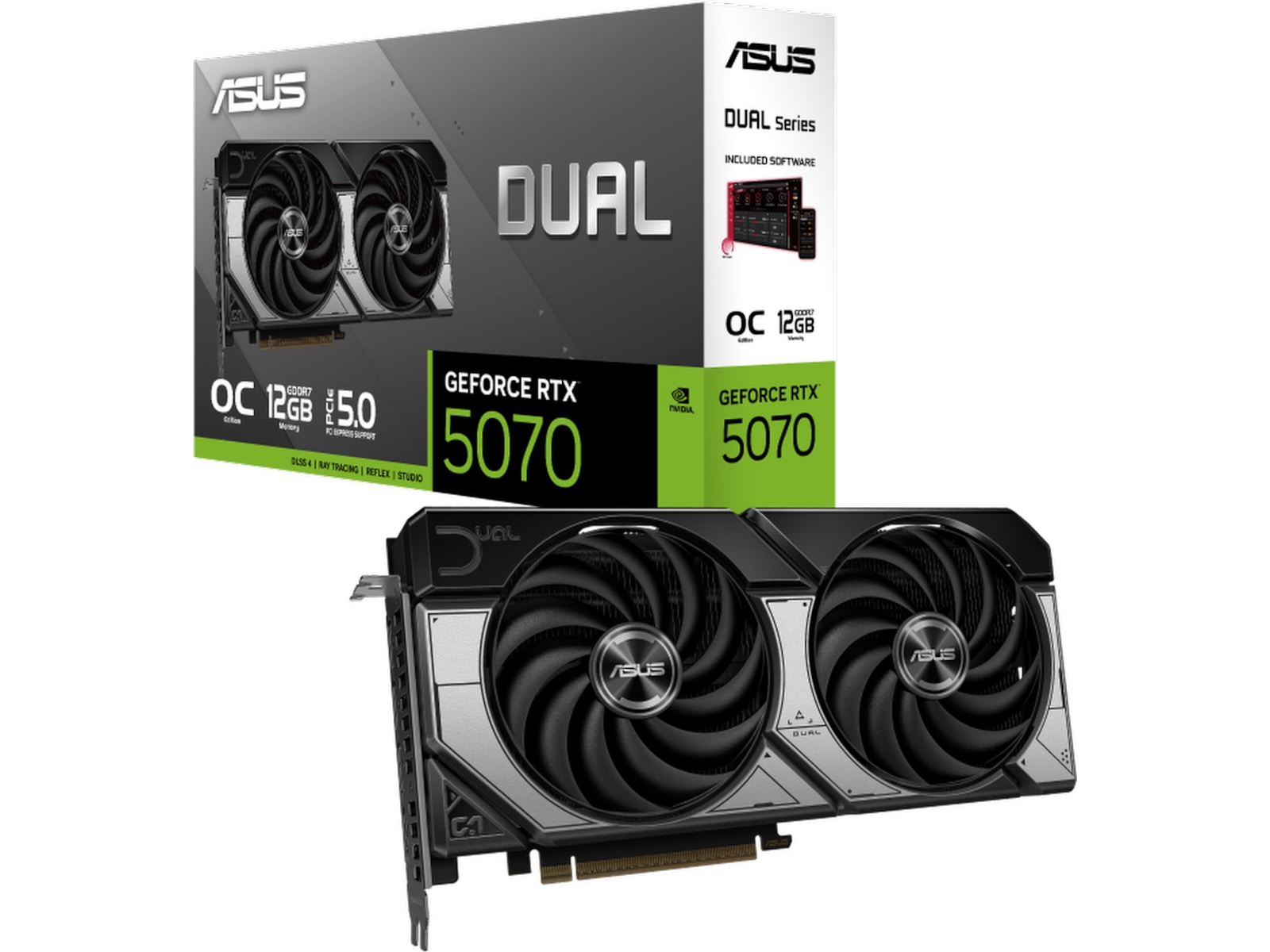 Asus Dual GeForce RTX 5070 OC -B-Grade Demo skjermkort