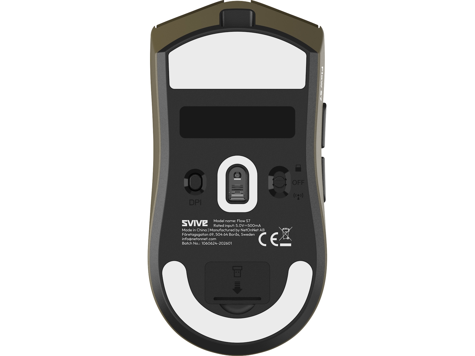 Svive Flow S7 Ultra Light Trådløs Gamingmus (statsgrønn) Gamingmus