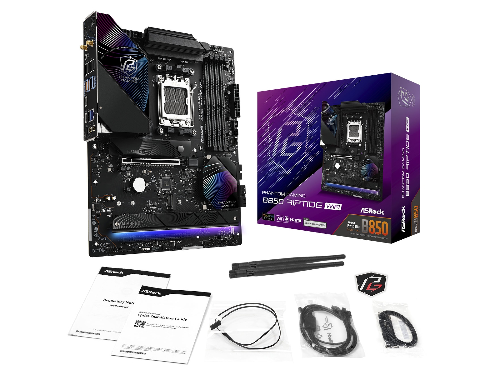 ASRock B850 Riptide WiFi Hovedkort -B-Grade Demo hovedkort