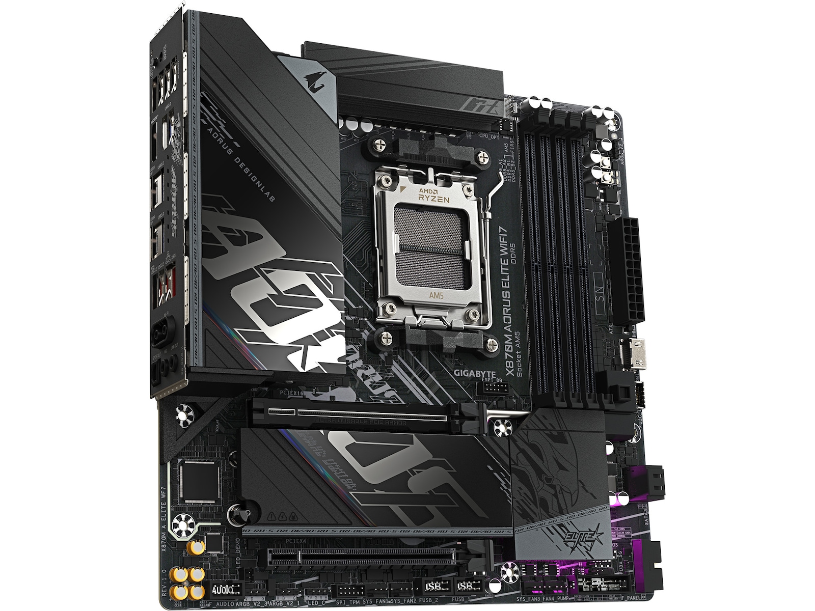 Gigabyte X870M AORUS ELITE WIFI7 Hovedkort AMD Socket