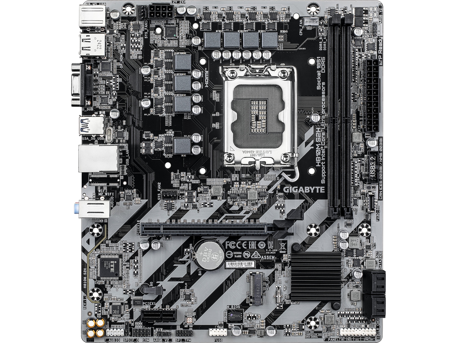Gigabyte H810M S2H Hovedkort Intel Socket