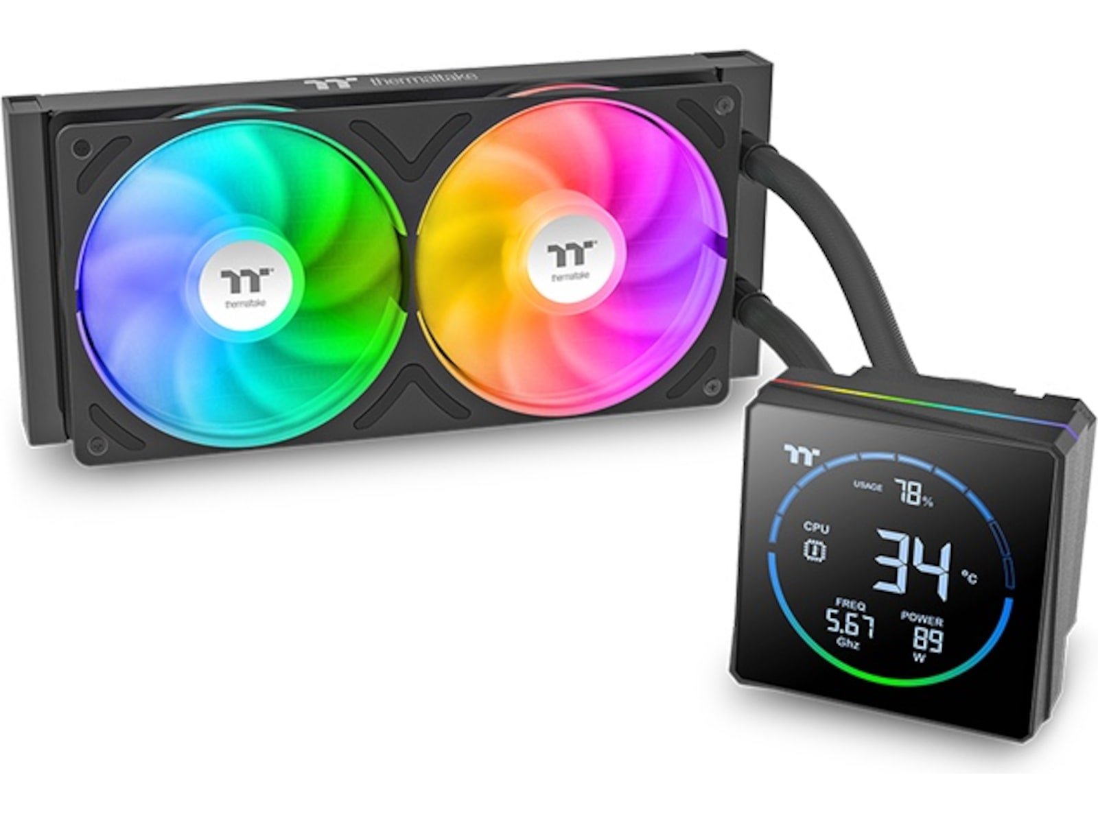 Thermaltake TH240-S V3 ARGB Sync All-In-One Kjøler (sort) 240mm, LGA 2066/2011-3/2011/1851/1700, AM 5/4