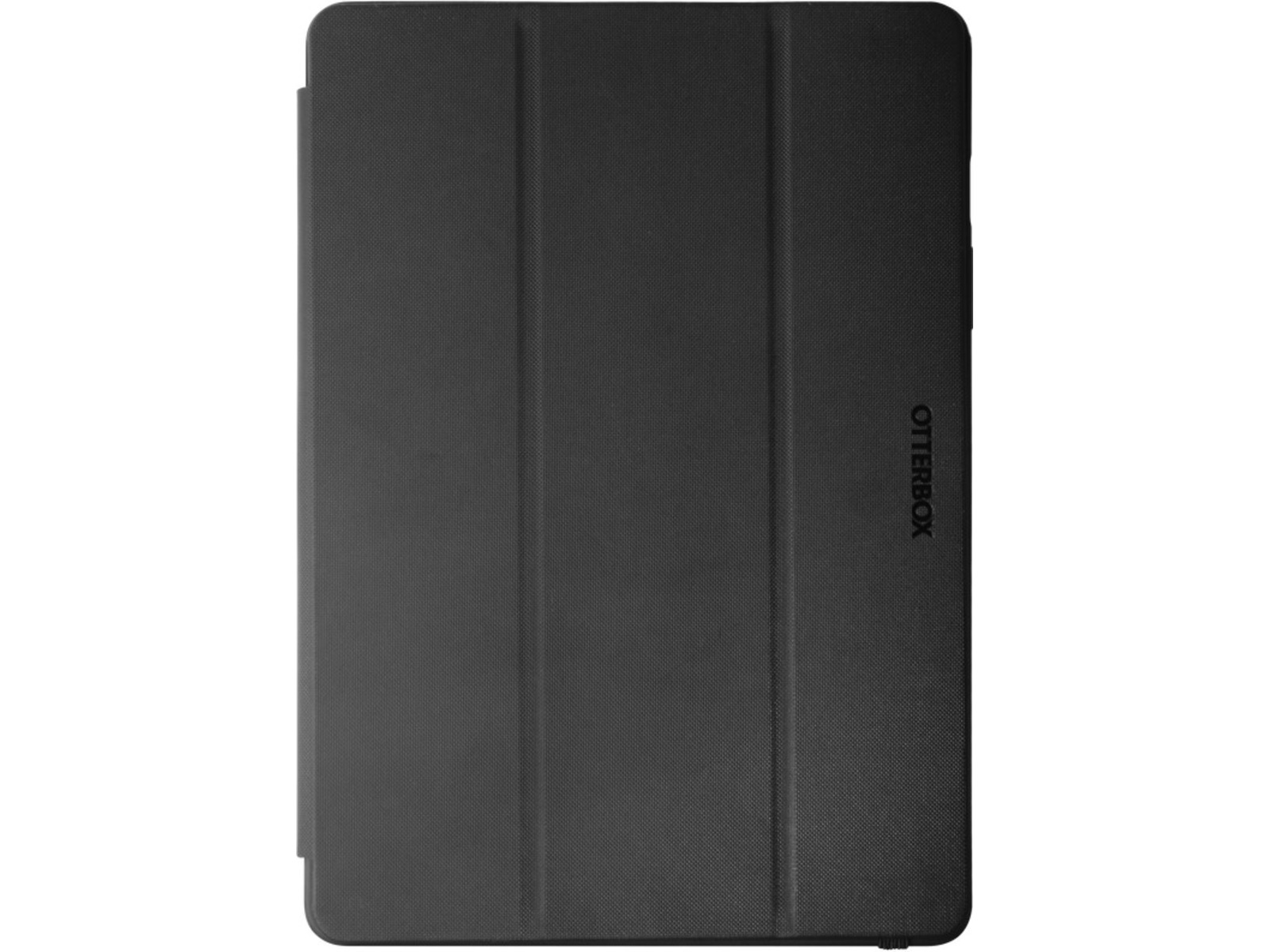 OtterBox Galaxy Tab S10 Lite/S10 FE/S9 FE React Folio - ProPack (sort) Fallbeskyttelse, bakvindu for asset tags, mikrofiberfôr, elastisk lukking, to stativposisjoner