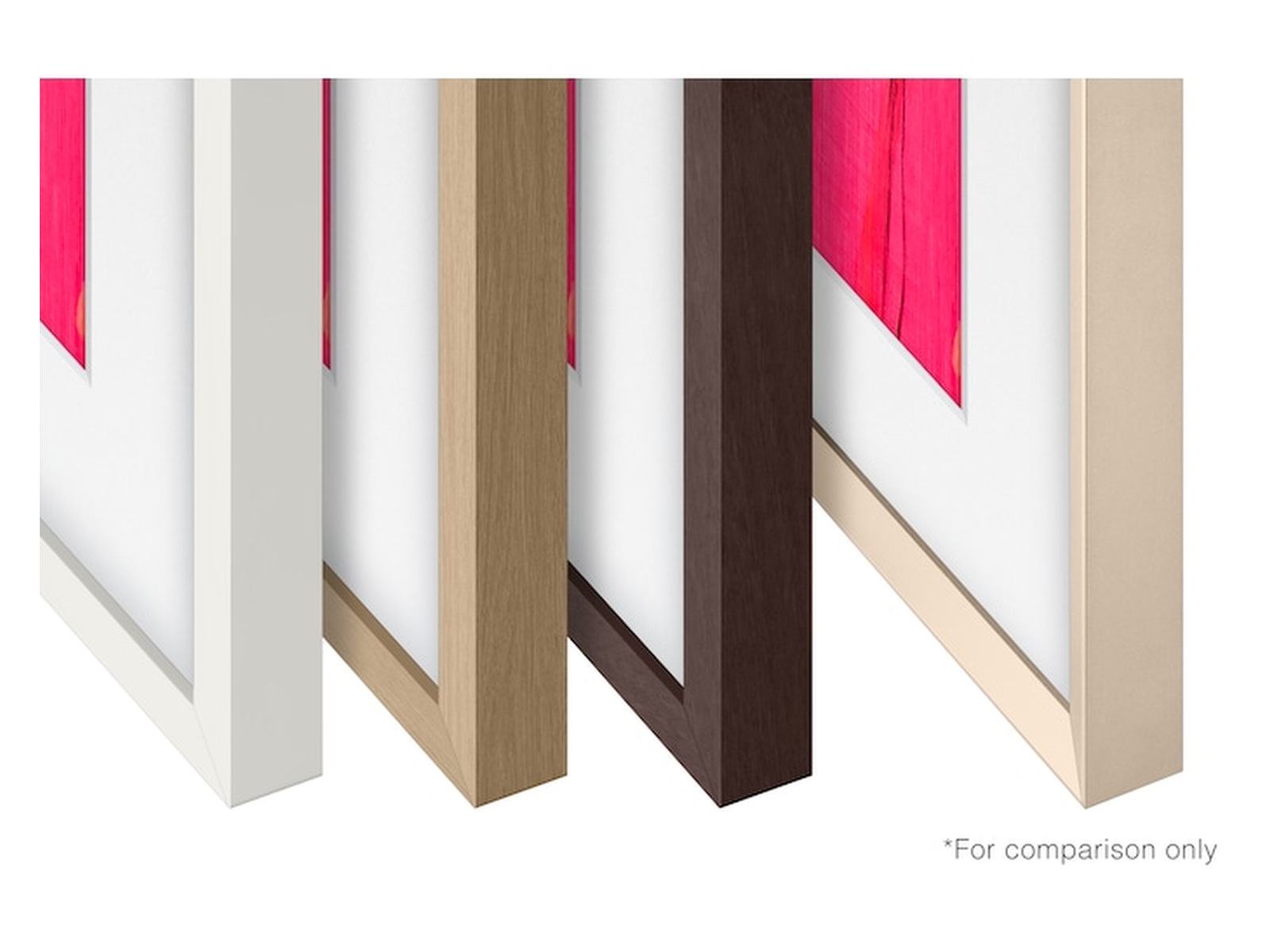 Samsung 85" ramme til The Frame og The Frame Pro (2021-2025, Beige Wood/Teak) -B-Grade Demo TV/projektor