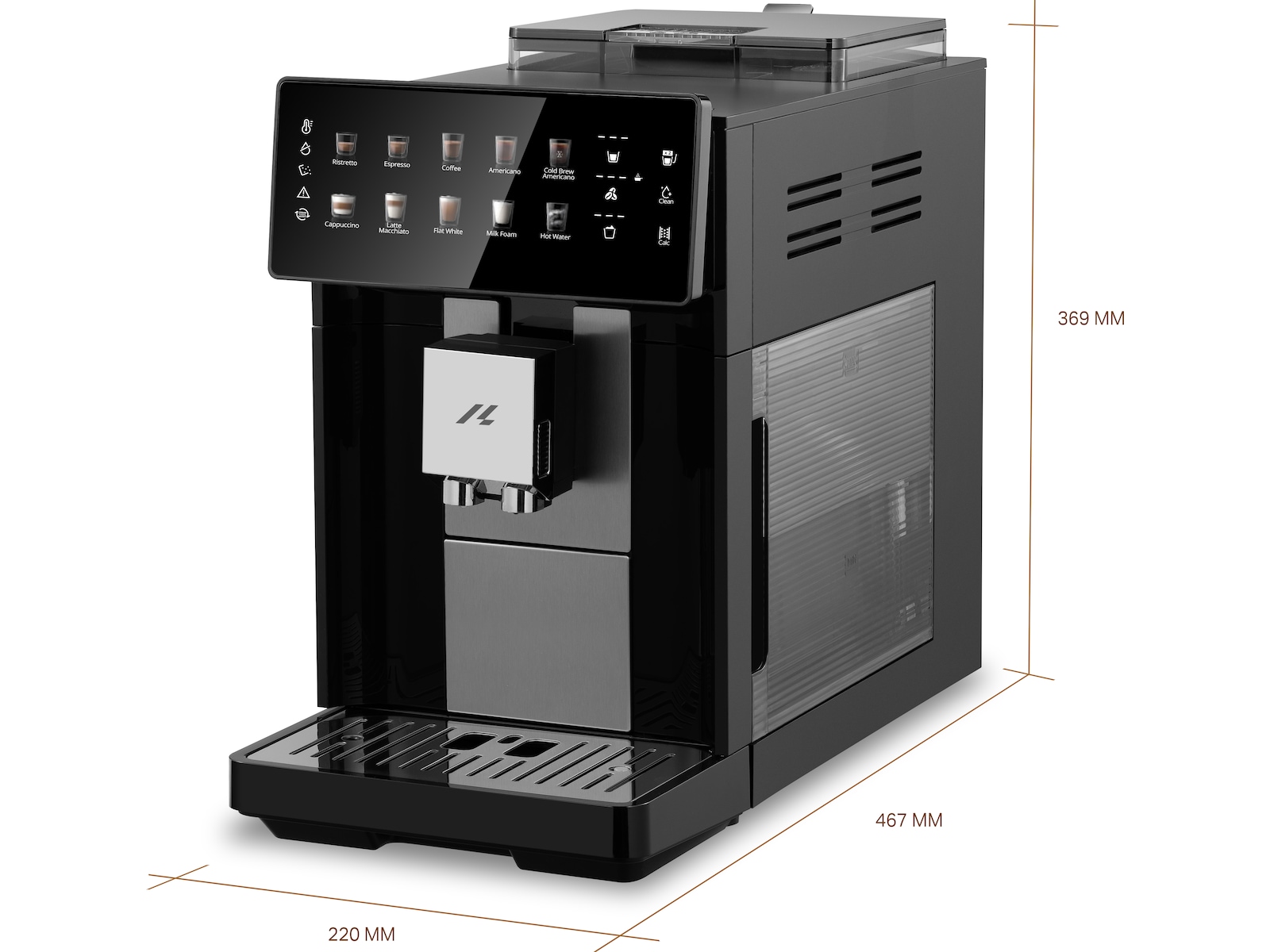 Loeffen LFFM1000 kaffemaskin med 10 drikkemodus og cold brew Espressomaskiner