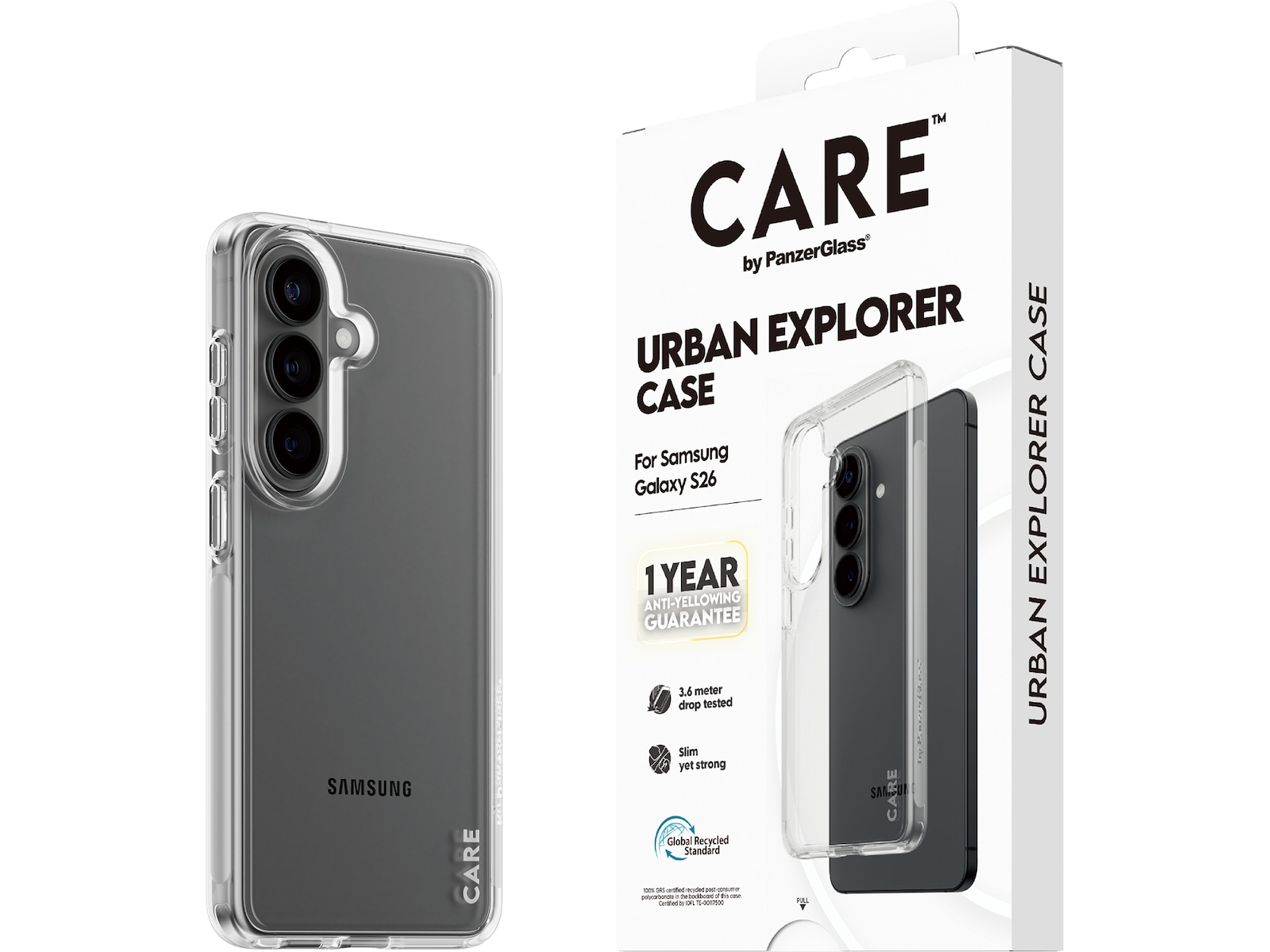 PanzerGlass CARE Galaxy S26 Urban Explorer deksel (gjennomsiktig) Mobildeksel