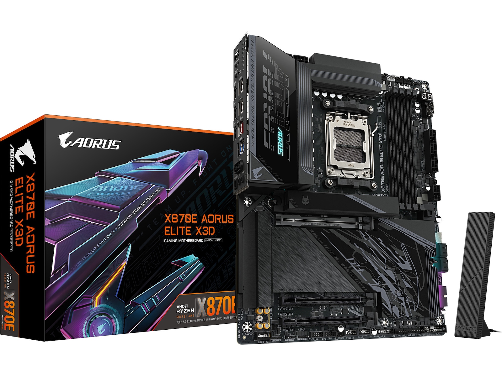 Gigabyte X870E AORUS ELITE X3D Hovedkort AM5, ATX, DDR5, 1x PCIe 5.0