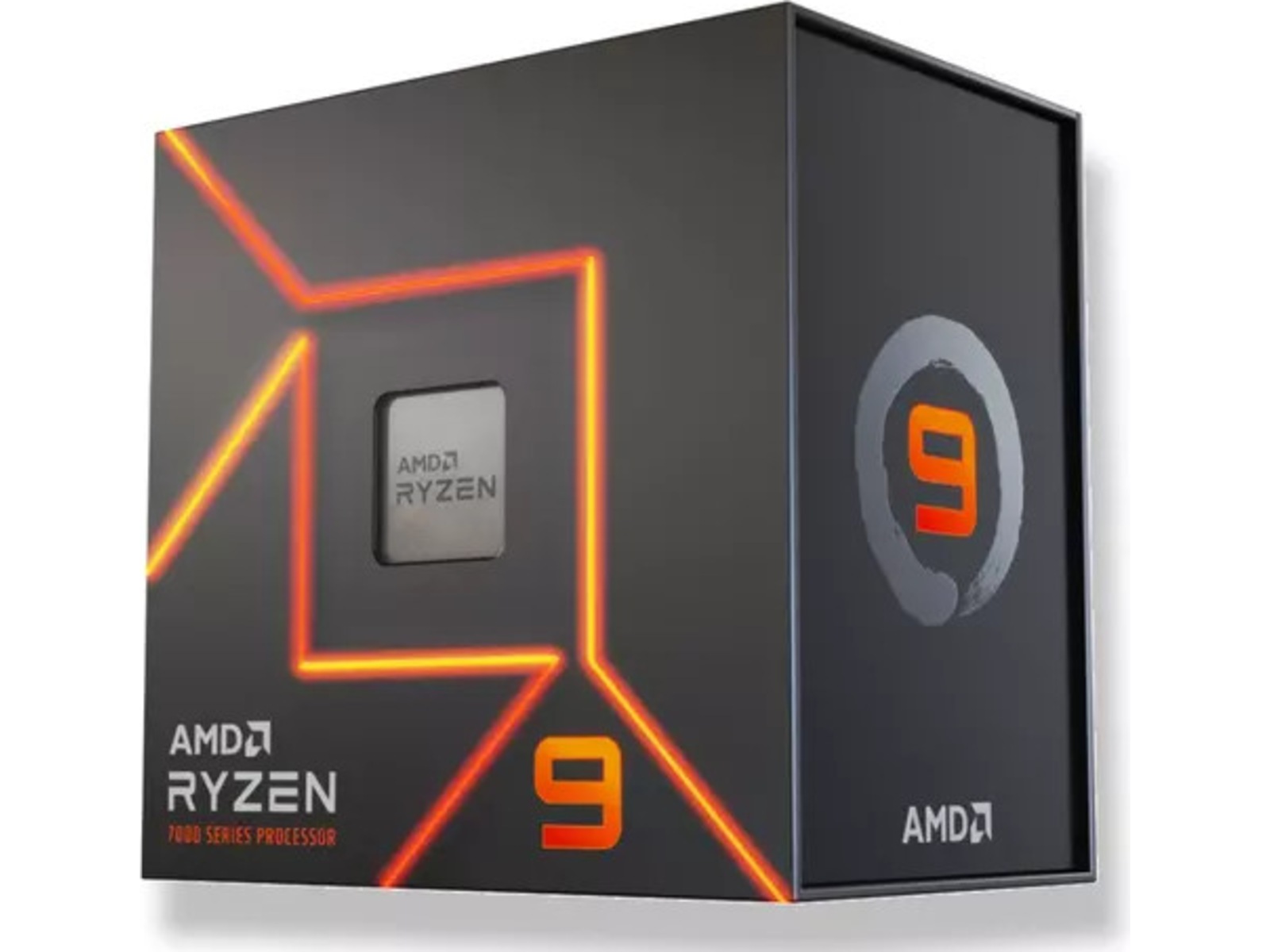 AMD Ryzen 9 7900 CPU BOX Socket AM5, 12-kjerner, 24-tråder, 76 MB, 5,4 GHz, 65 W, uten kjøler