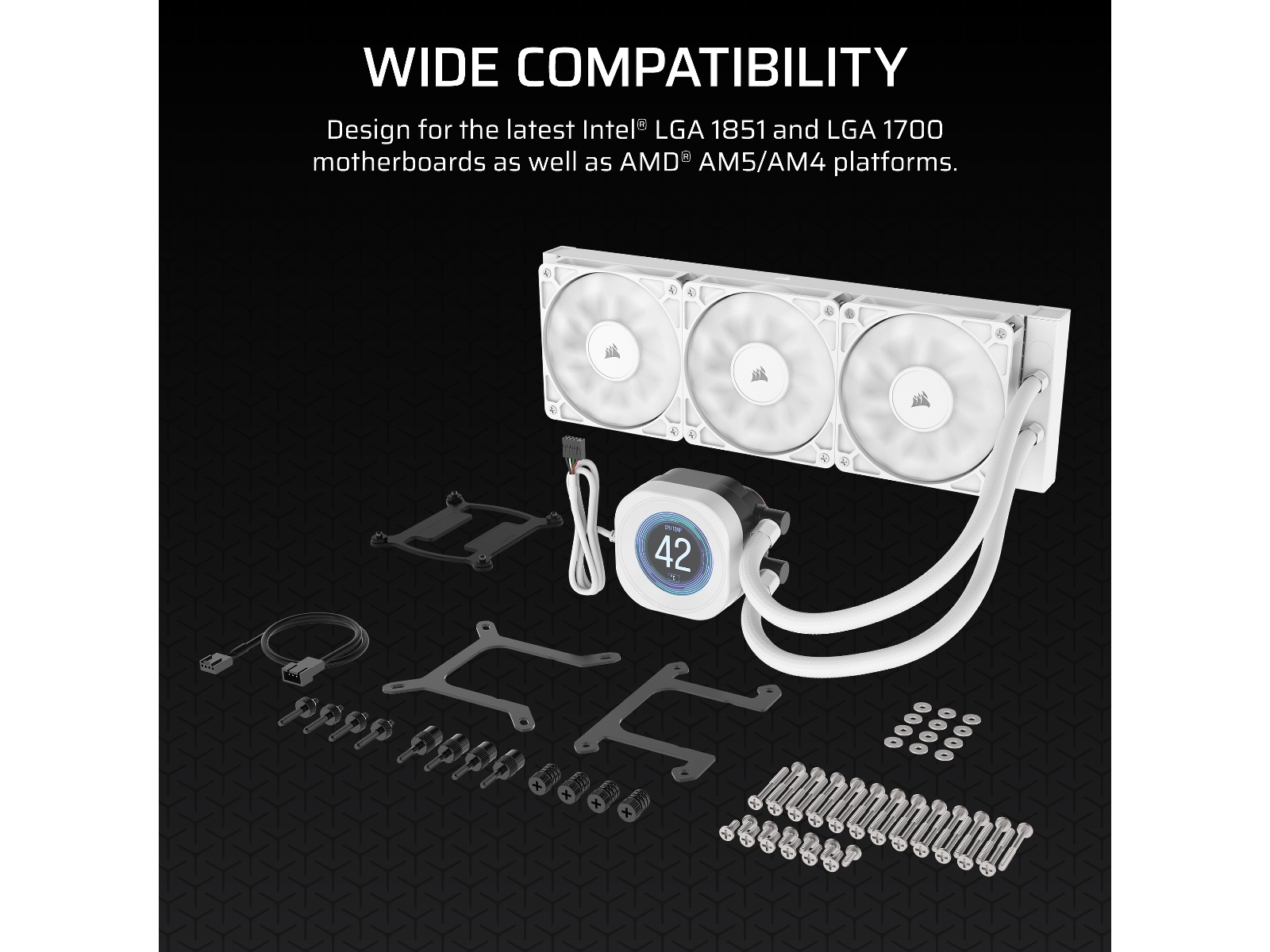 Corsair Nautilus 360 RS LCD Kjøler (hvit) -B-Grade Demo annet i datautstyr