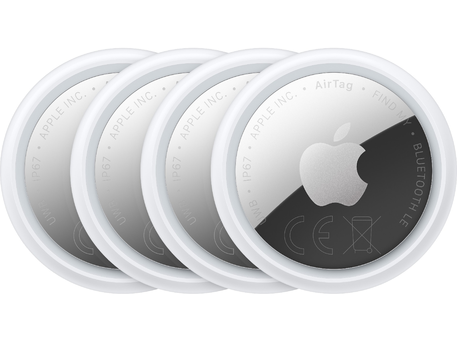 Apple AirTag (2. gen.) sporingsbrikke - 4-pack Sporingsbrikke & GPS