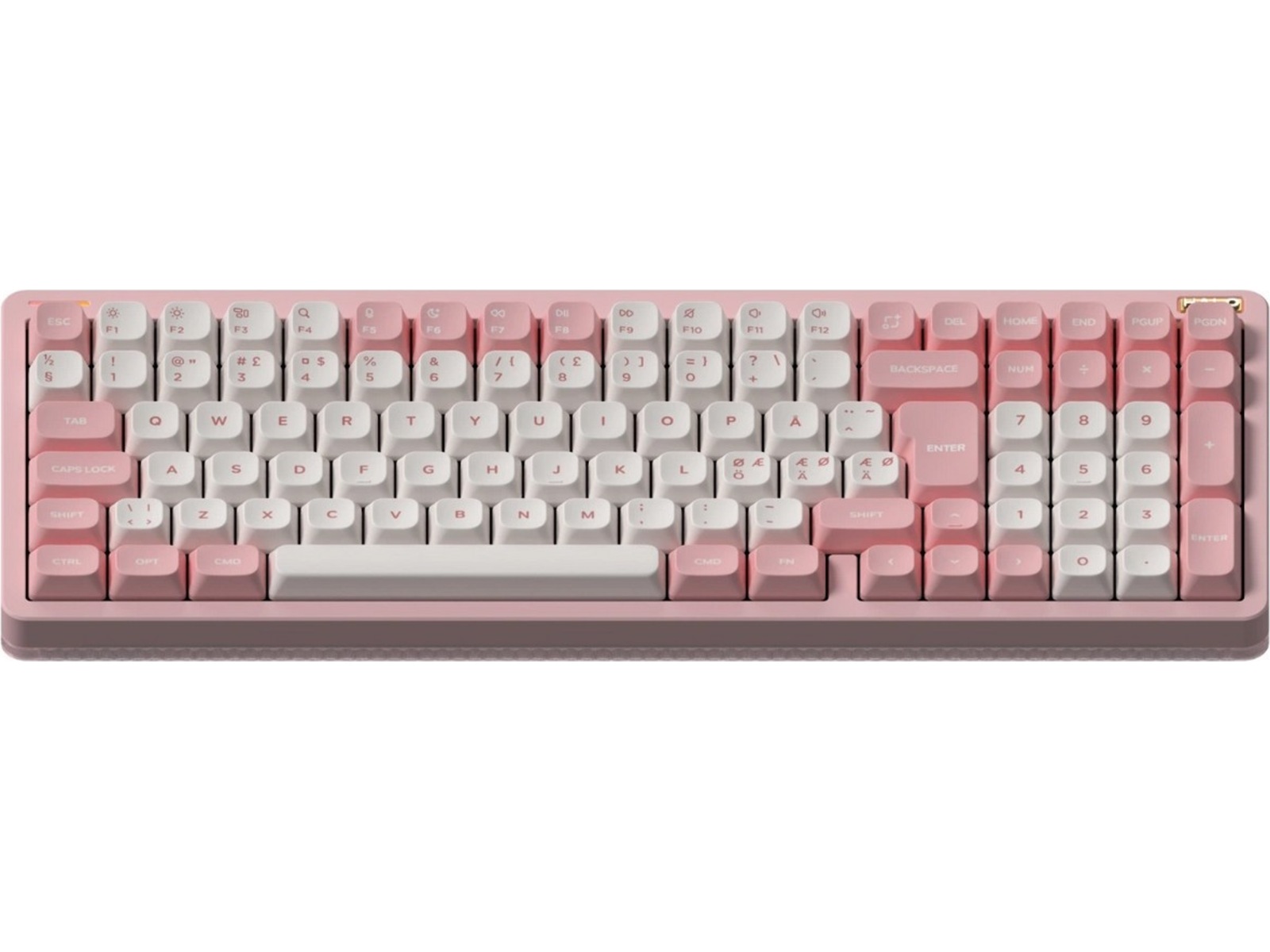 NuPhy Halo96 V2 trådløst gaming tastatur (Sakura fizz/Raspberry) Gamingtastatur