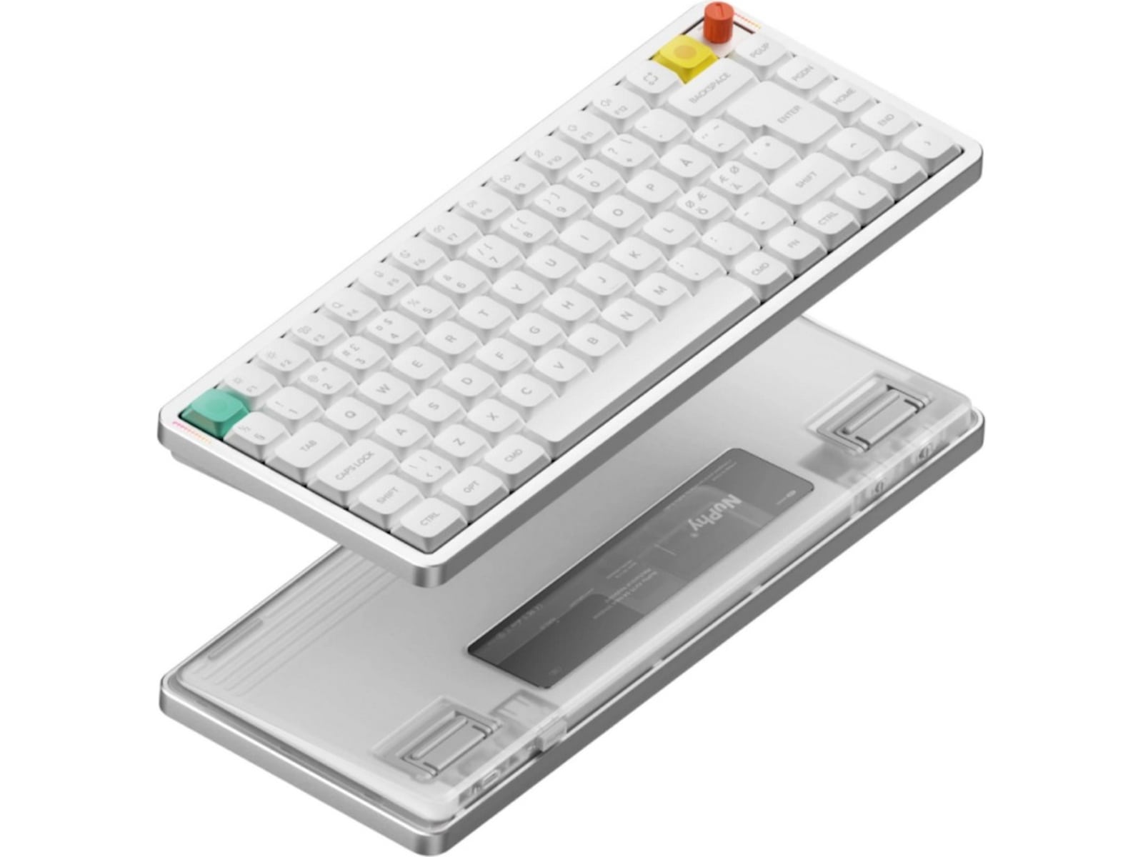 NuPhy Air75 V3 trådløst gaming tastatur (nova white / blush nano) Gamingtastatur