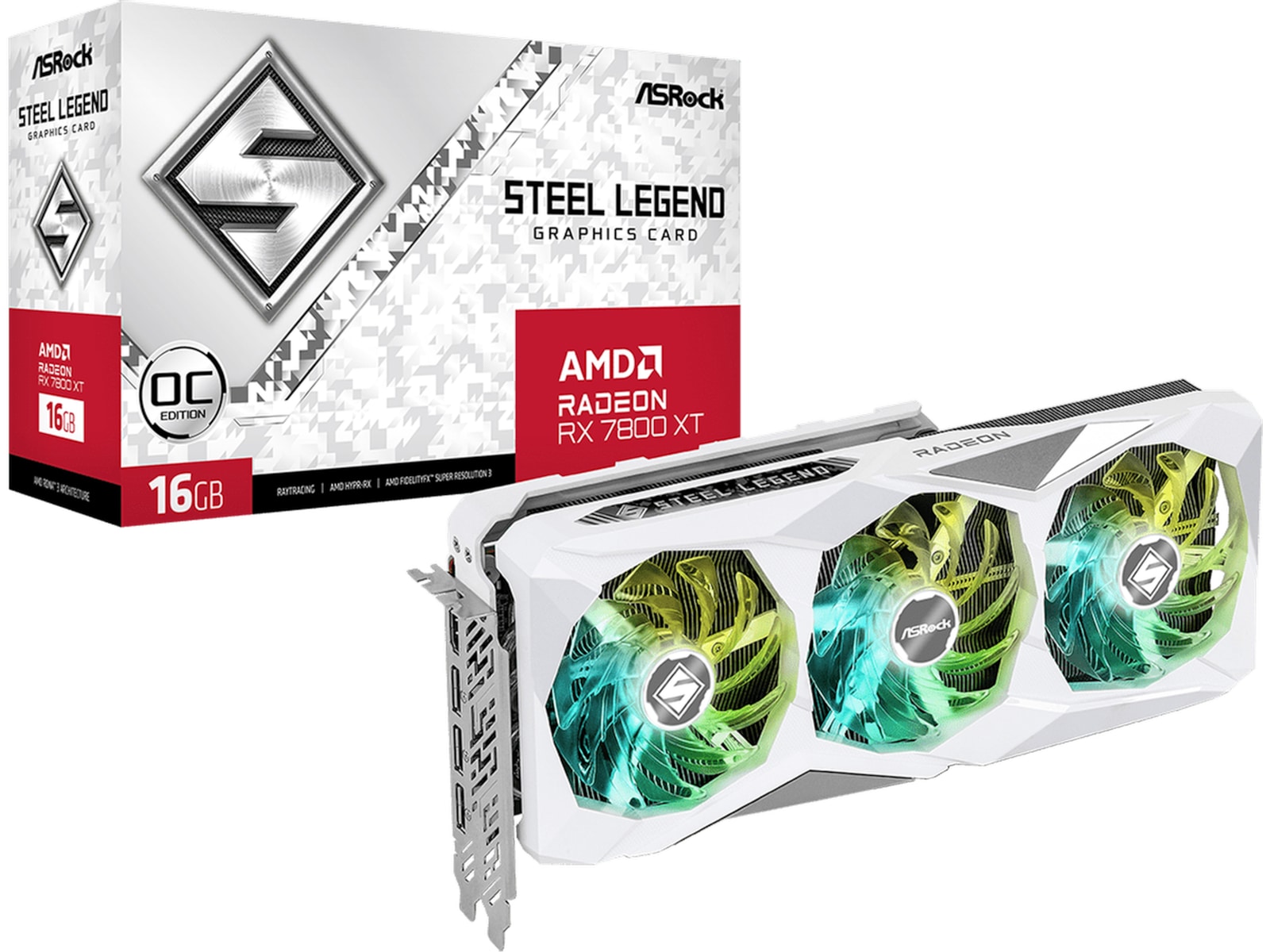 ASRock AMD Radeon RX 7800 XT Steel Legend OC -B-Grade Demo skjermkort