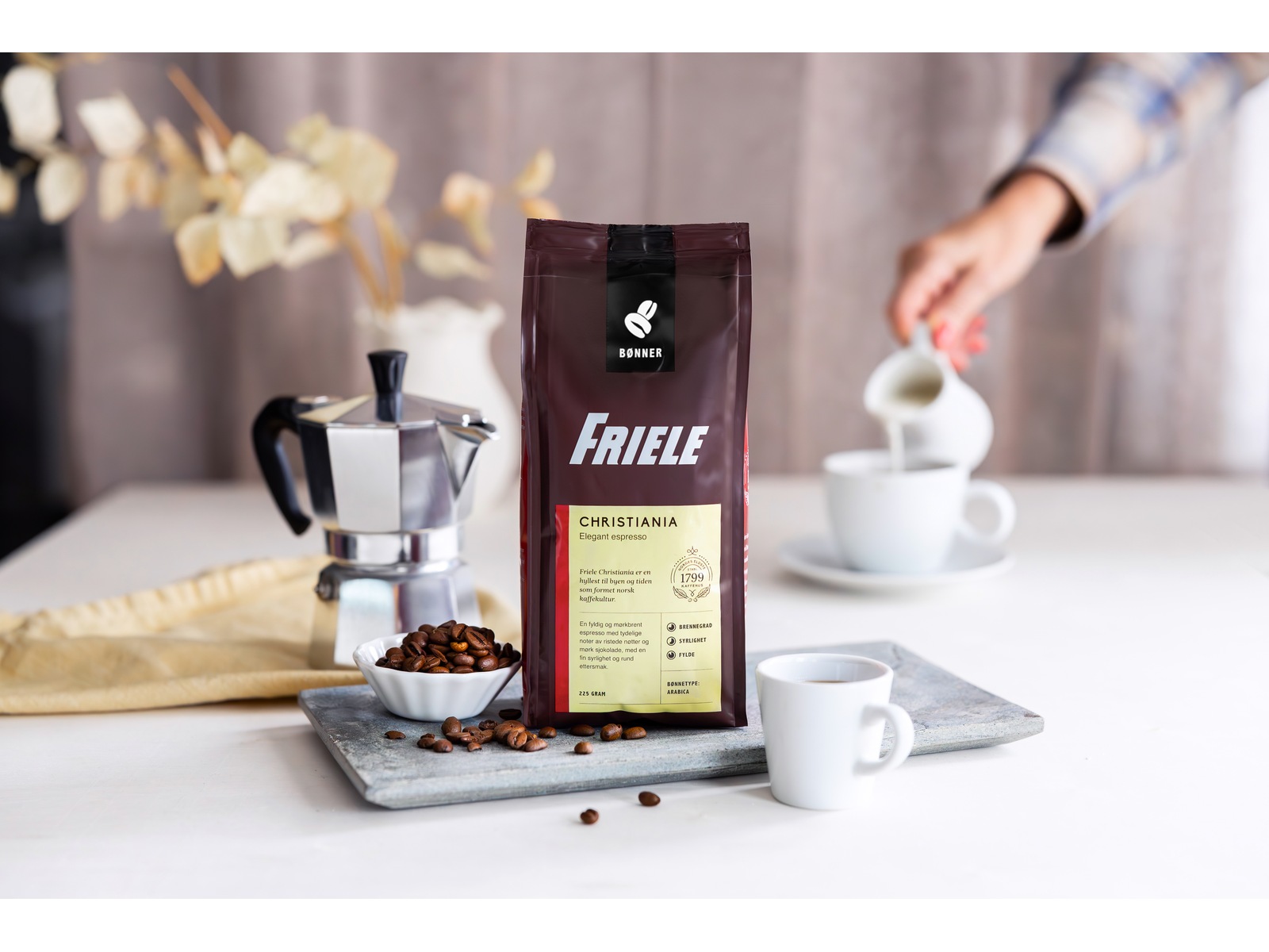 Friele Christiania Espresso 225g Kaffebønner