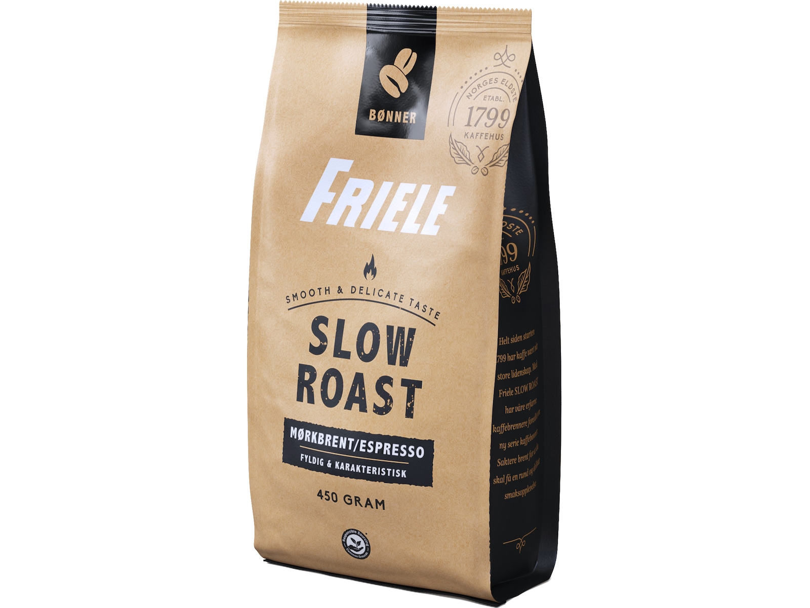 Friele Slow Roast Mørkbrent/Espresso 450g Kaffebønner