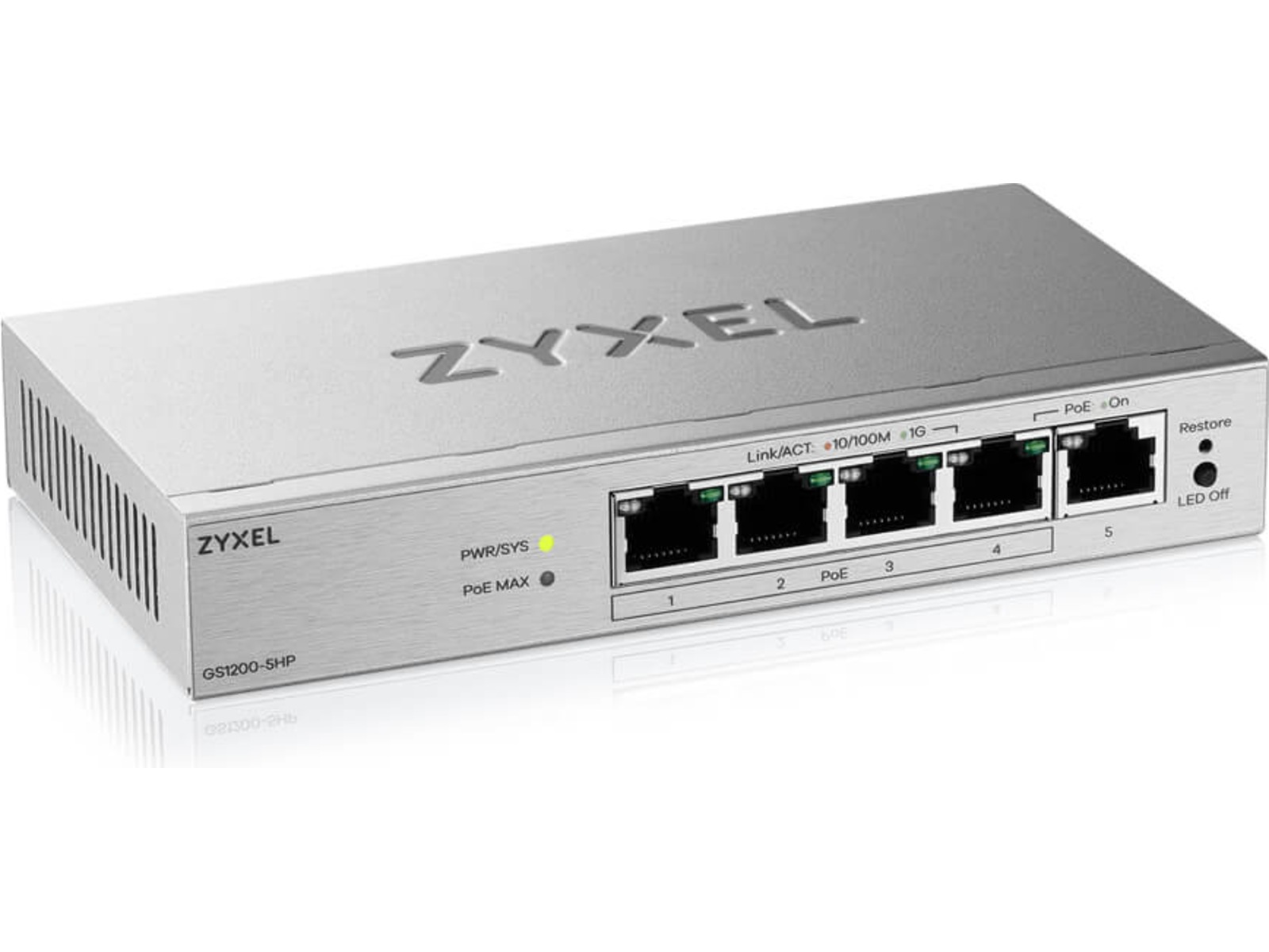 Zyxel GS1200-5HPV3-EU0101F switch 5 port gigabit