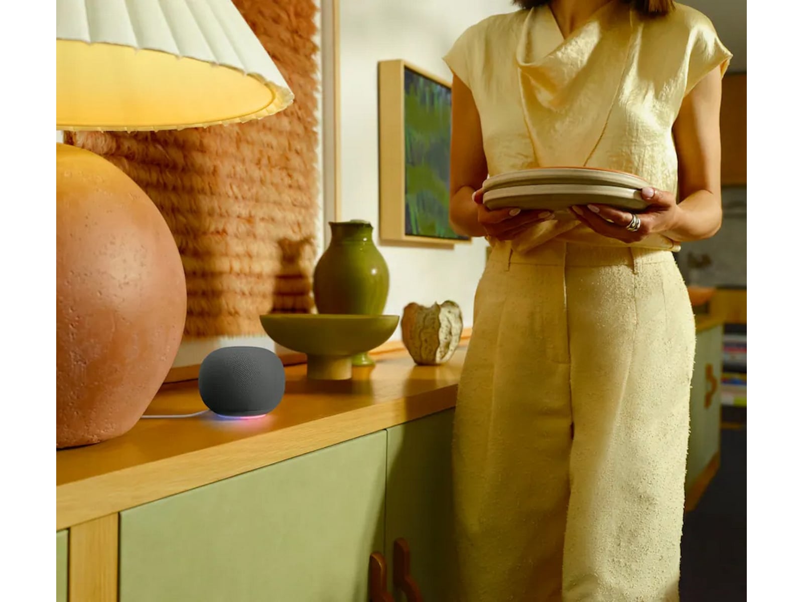 Google Home-høyttaler (hazel) Trådløs / Bluetooth-høyttaler