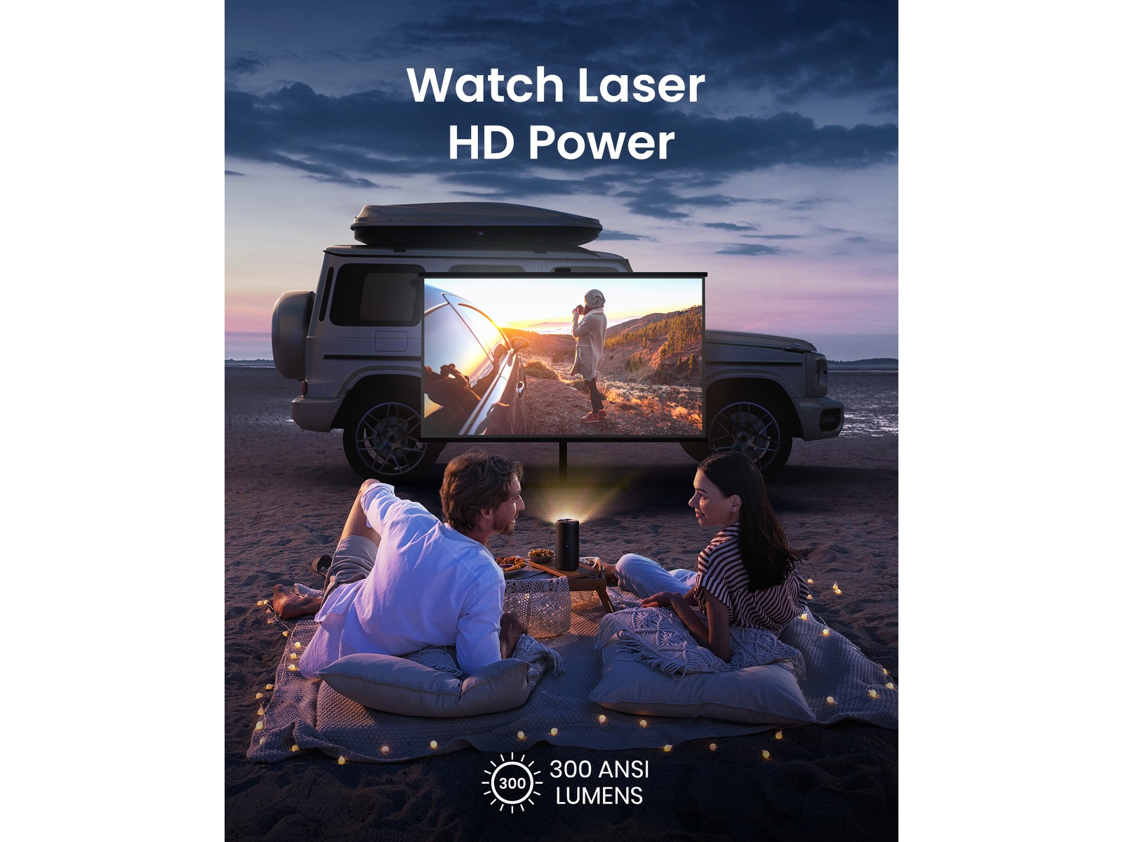 Anker Nebula Capsule 3 Laser Projektor (sort) -B-Grade Demo TV/projektor