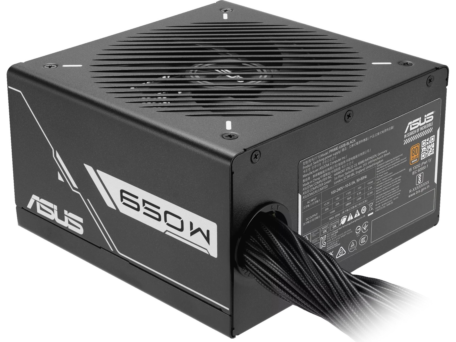 Asus Prime 650W Bronze PSU Enheter