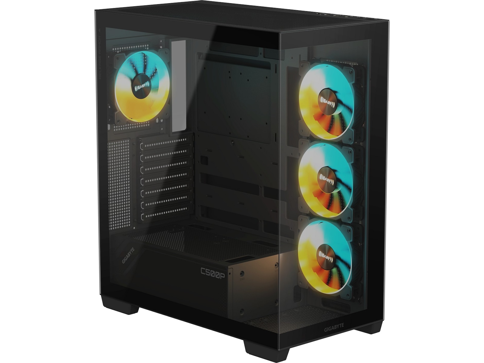 Gigabyte C500 Panoramic Stealth Mid Tower (sort) Midi tower