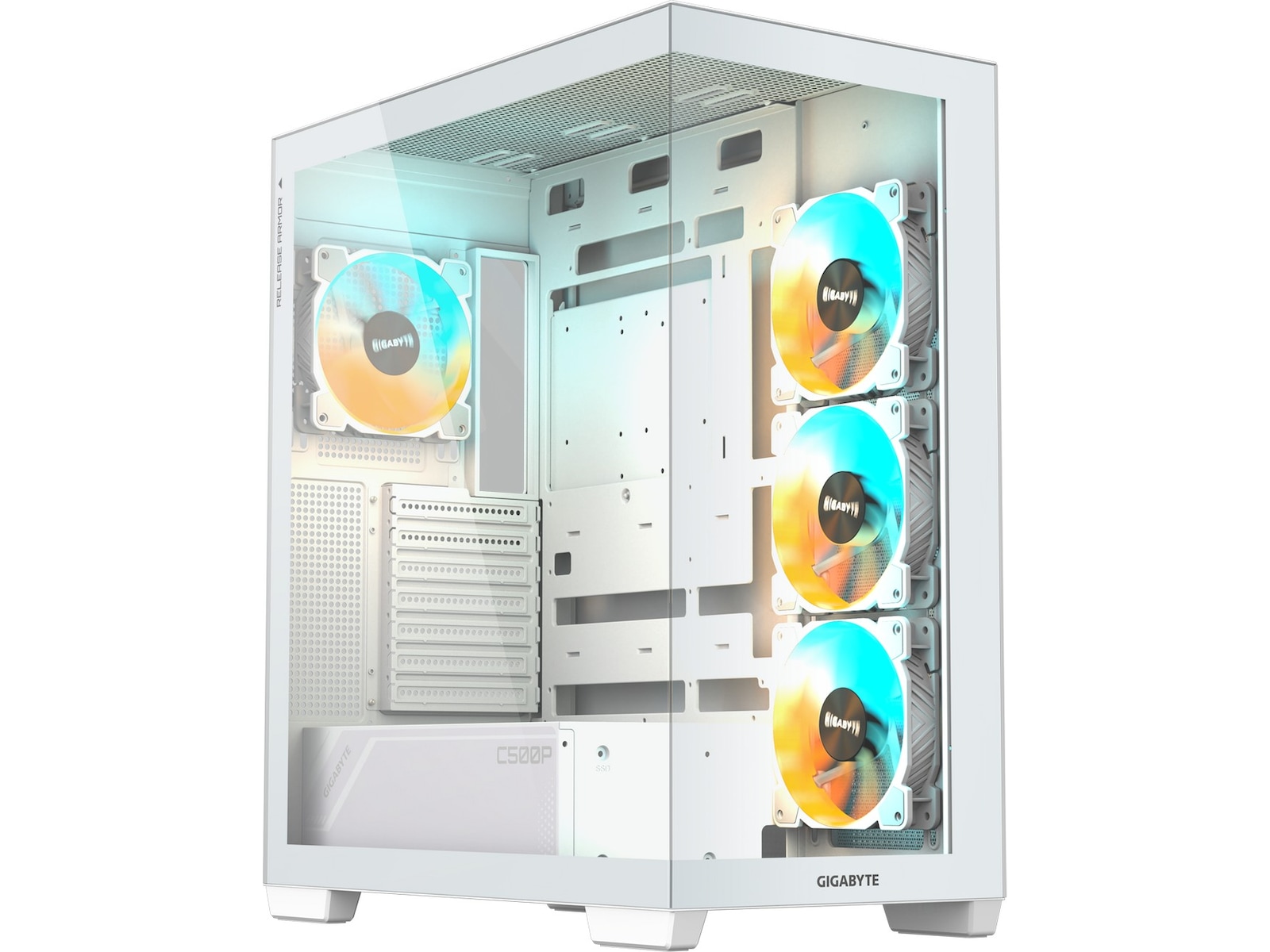 Gigabyte C500 Panoramic ICE Stealth Mid Tower (hvit) Midi tower