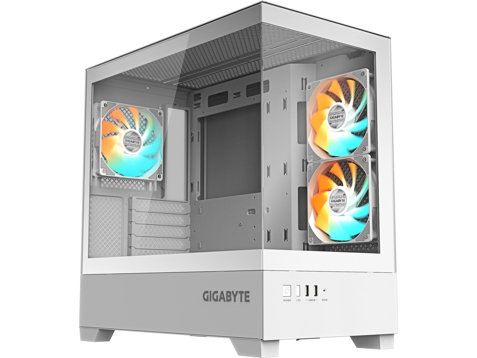 Gigabyte C201 Panoramic ICE Mid Tower (hvit) Midi tower