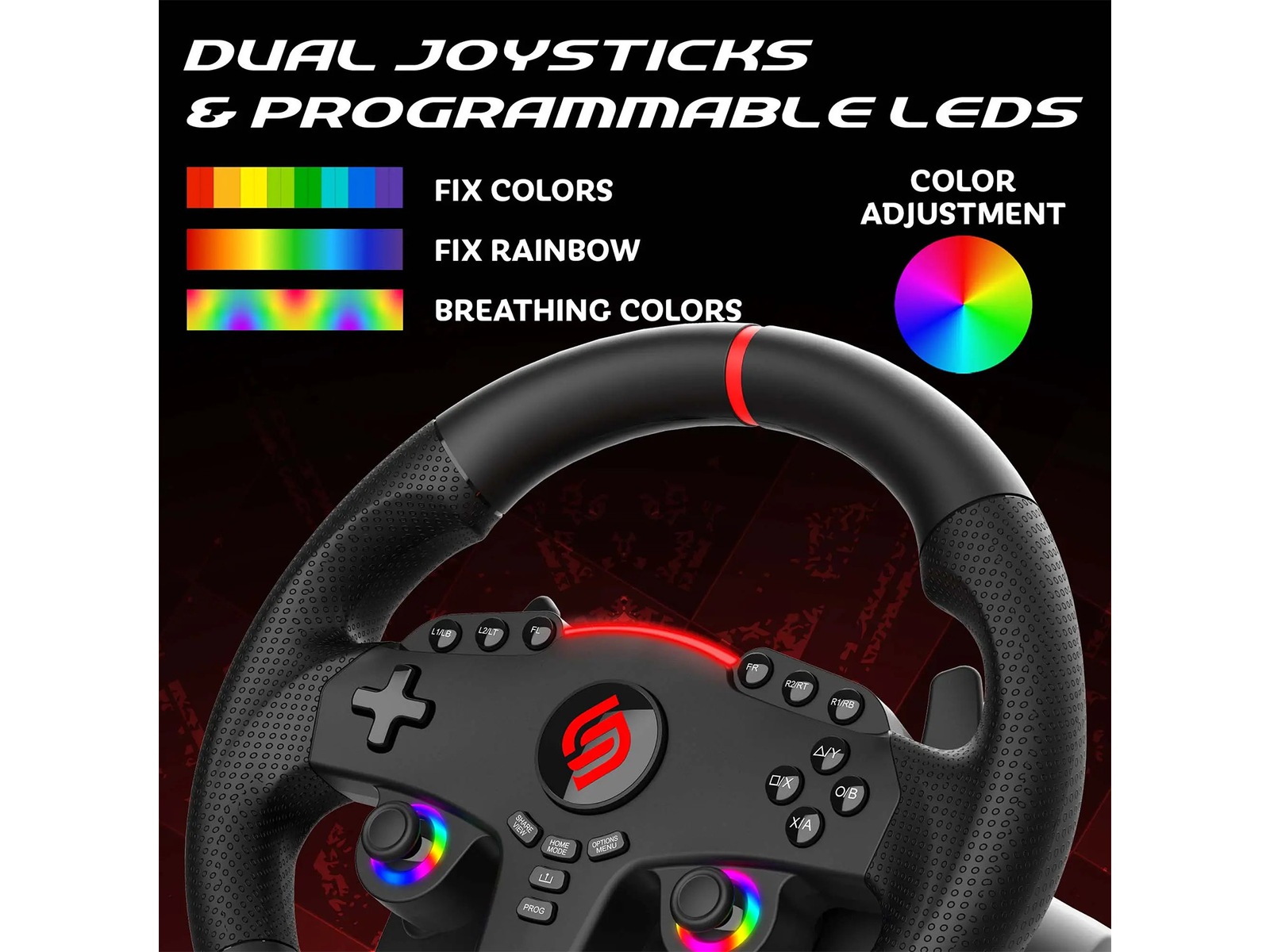 Subsonic 270 GT Gaming Ratt med Pedaler og Paddles Ratt og pedaler