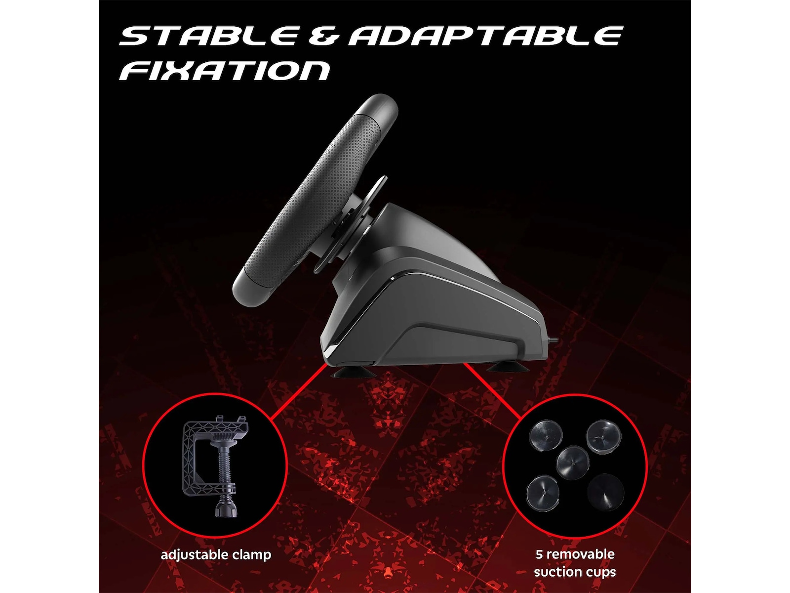 Subsonic 270 GT Gaming Ratt med Pedaler og Paddles Ratt og pedaler