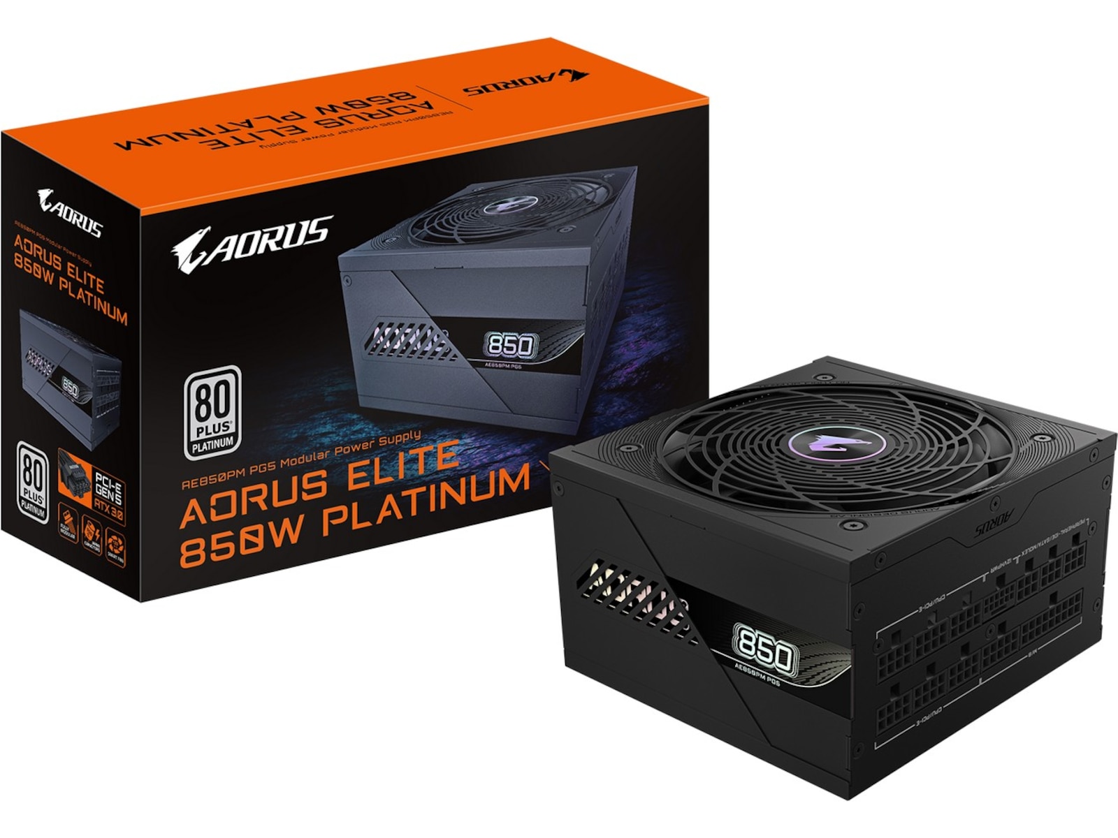 Gigabyte AORUS ELITE P850W PSU (sort) Enheter