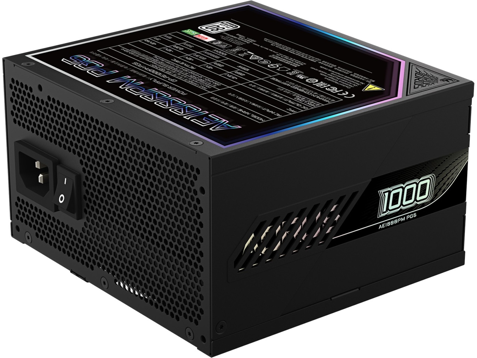 Gigabyte AORUS ELITE P1000W PSU (sort) Enheter