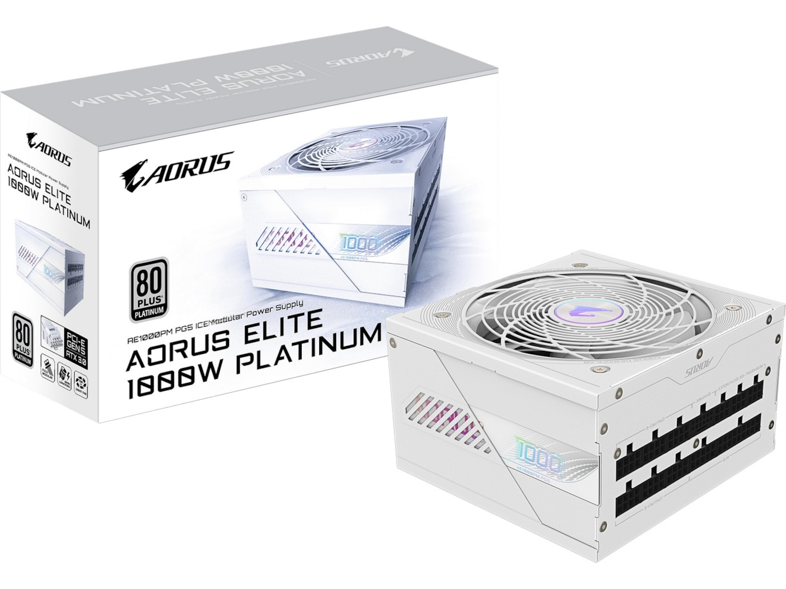 Gigabyte AORUS ELITE P1000W ICE PSU (hvit) Enheter