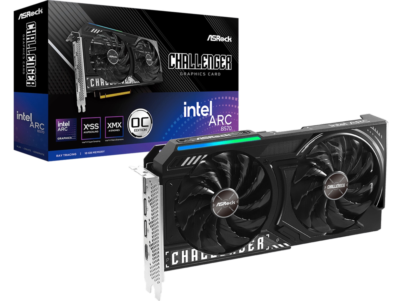 ASRock Intel Arc B570 Challenger OC -B-Grade Demo skjermkort