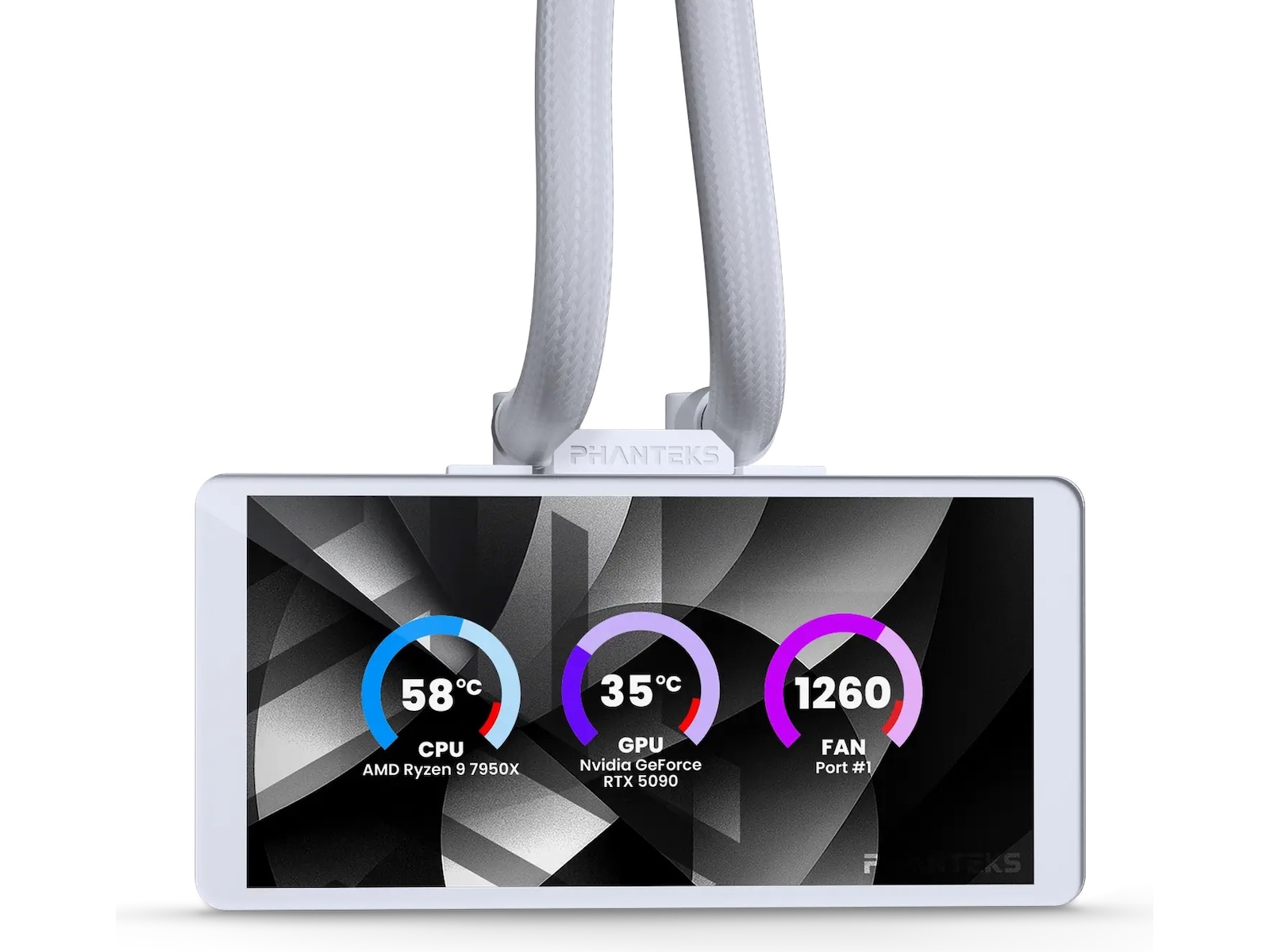 Phanteks Glacier One 36025 LCD Kjøler (hvit) CPU - Vannkjøling