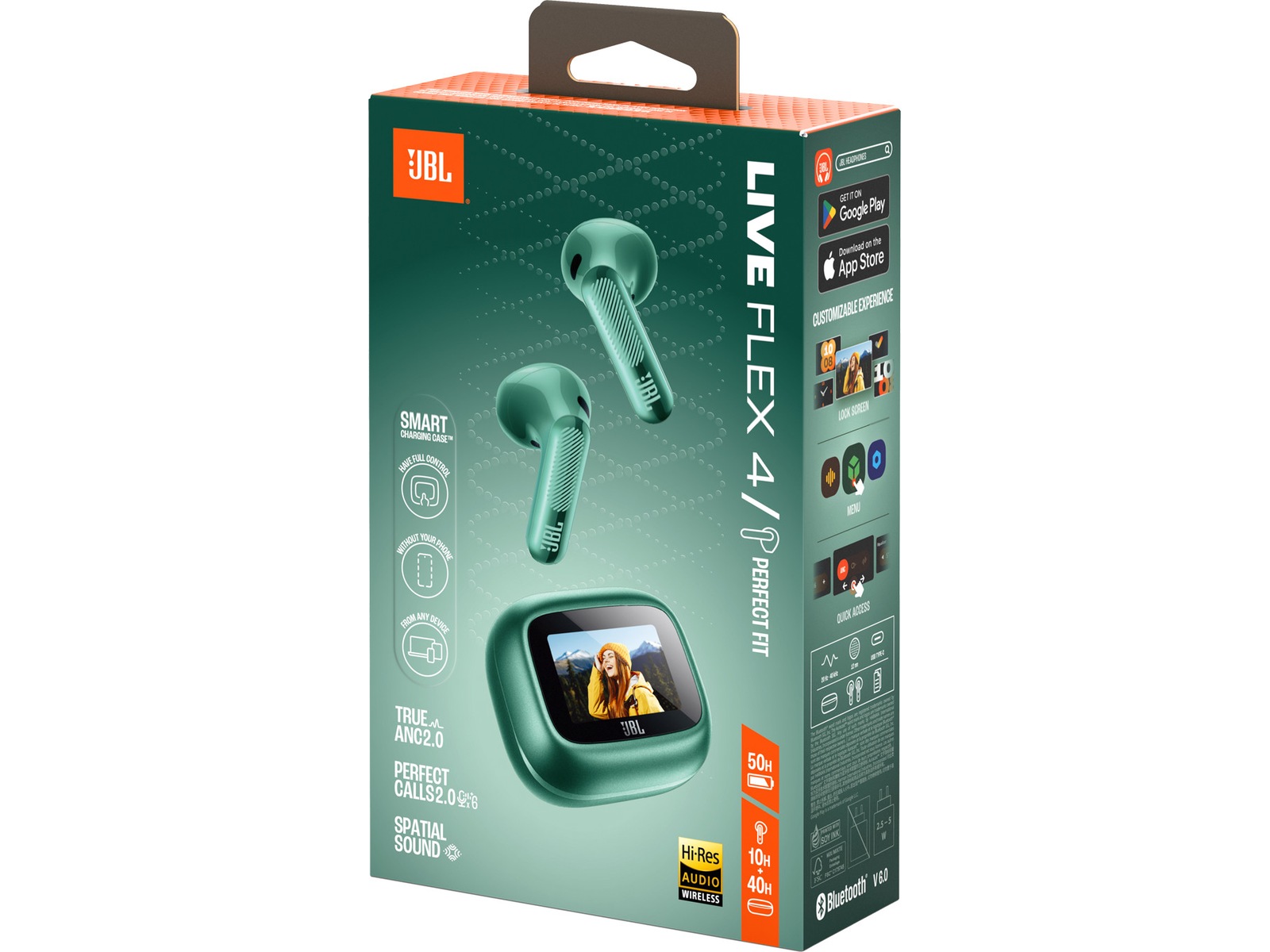 JBL LIVE FLEX 4 Trådløse ørepropper med ANC (grønn) Ørepropper