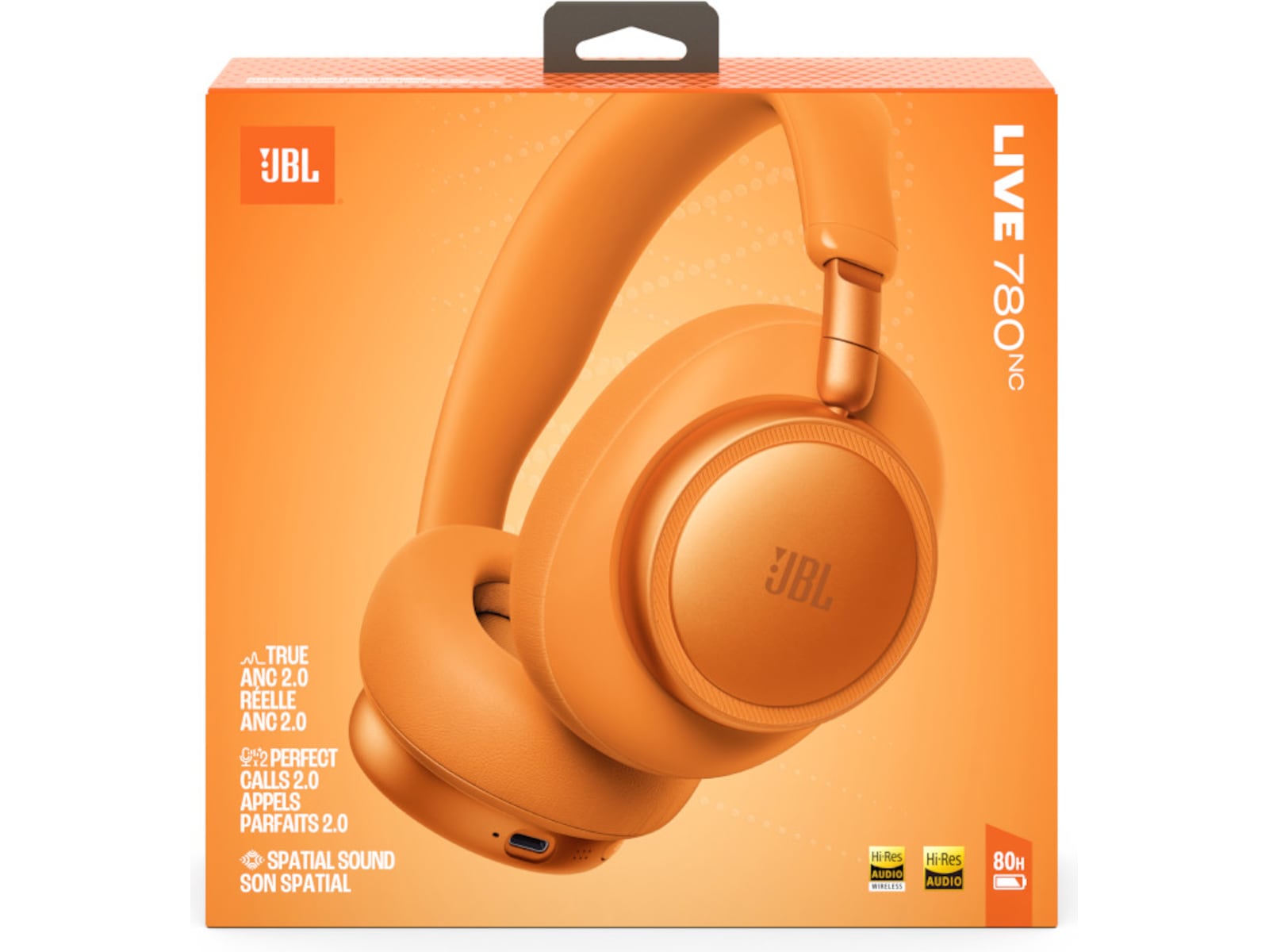 JBL LIVE 780NC Trådløse over-ear hodetelefoner (orange) Hodetelefoner
