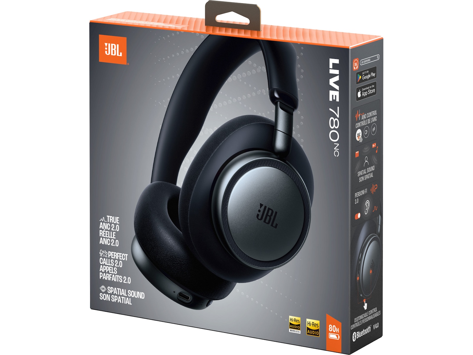 JBL LIVE 780NC Trådløse Over-Ear Hodetelefoner (sort) Hodetelefoner
