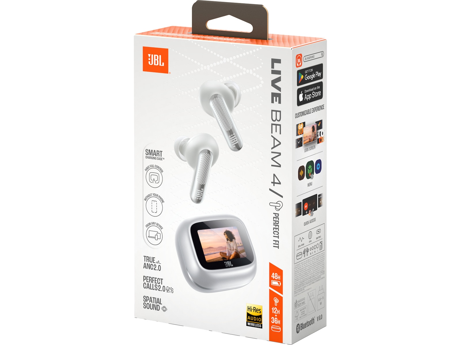 JBL Live Beam 4 trådløse ørepropper (sølv) Ørepropper