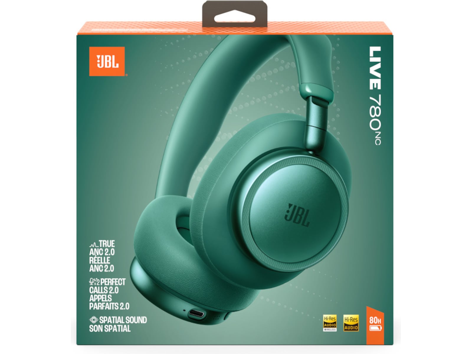 JBL LIVE 780NC Trådløse Over-Ear Hodetelefoner (grön) Hodetelefoner