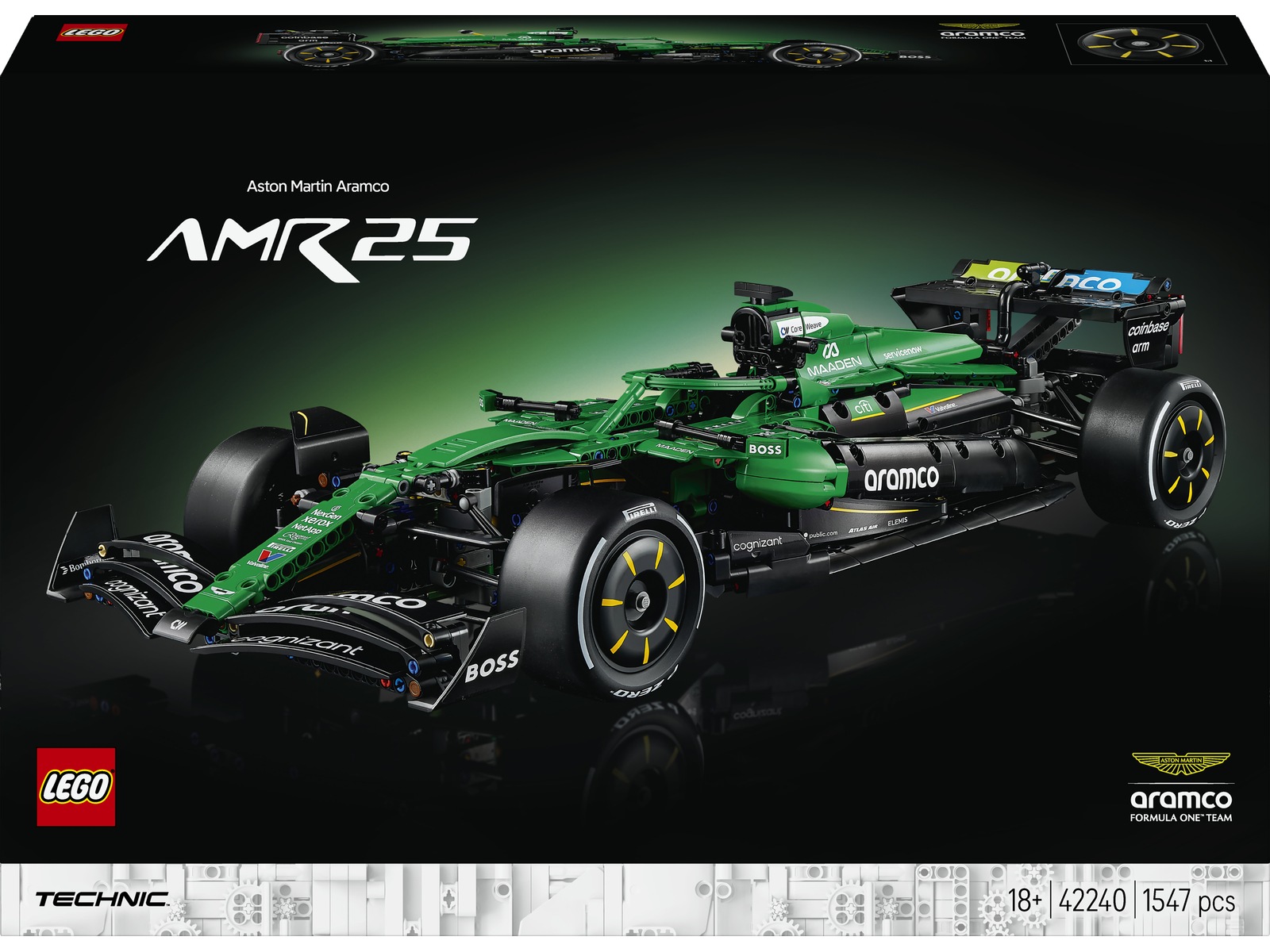 LEGO Technic Aston Martin Aramco AMR25 F1 bil 42240 LEGO