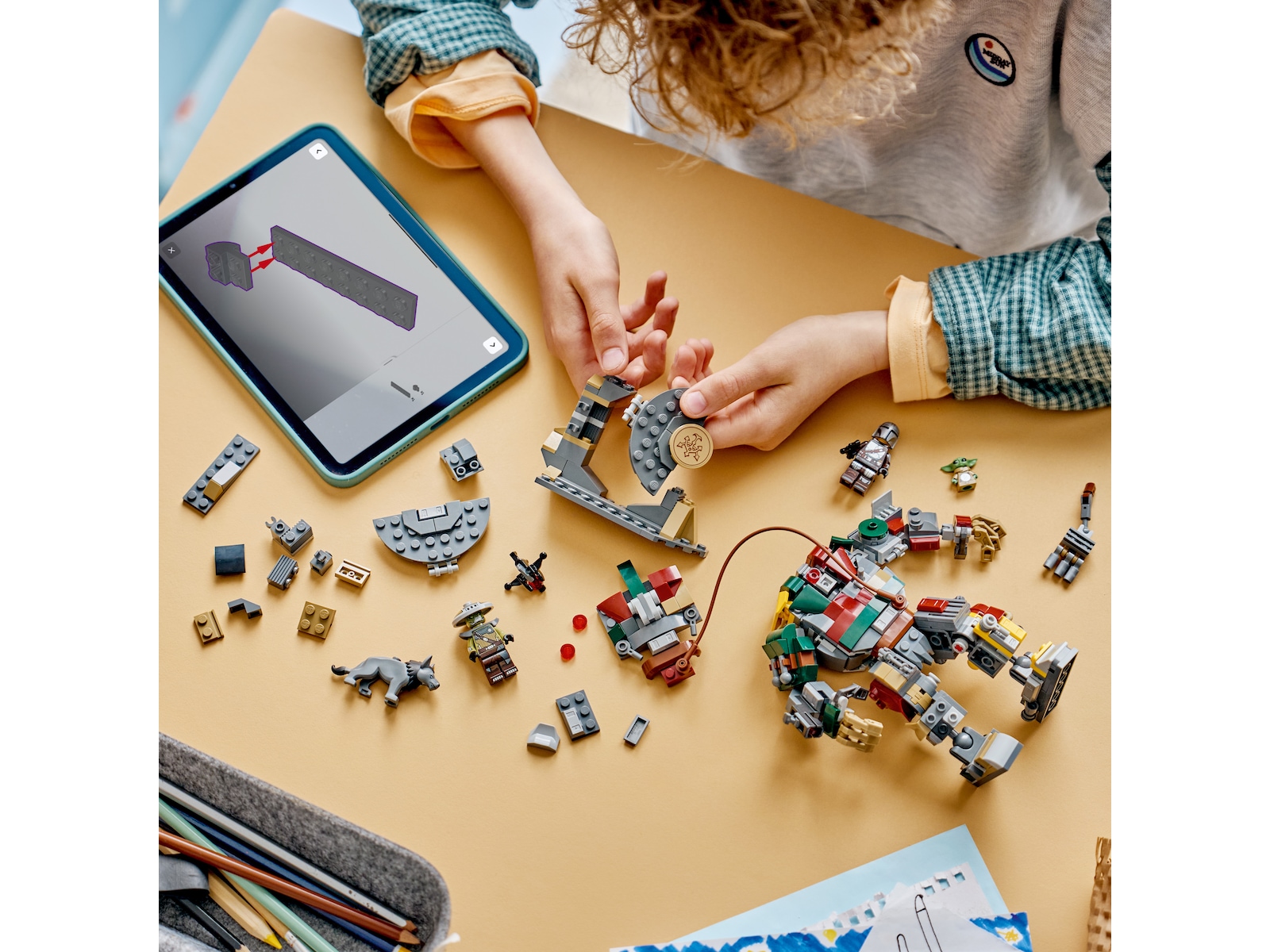 LEGO Star Wars Mandalorianeren og Grogu mot Huttpalassets Vaktdroide 75451 