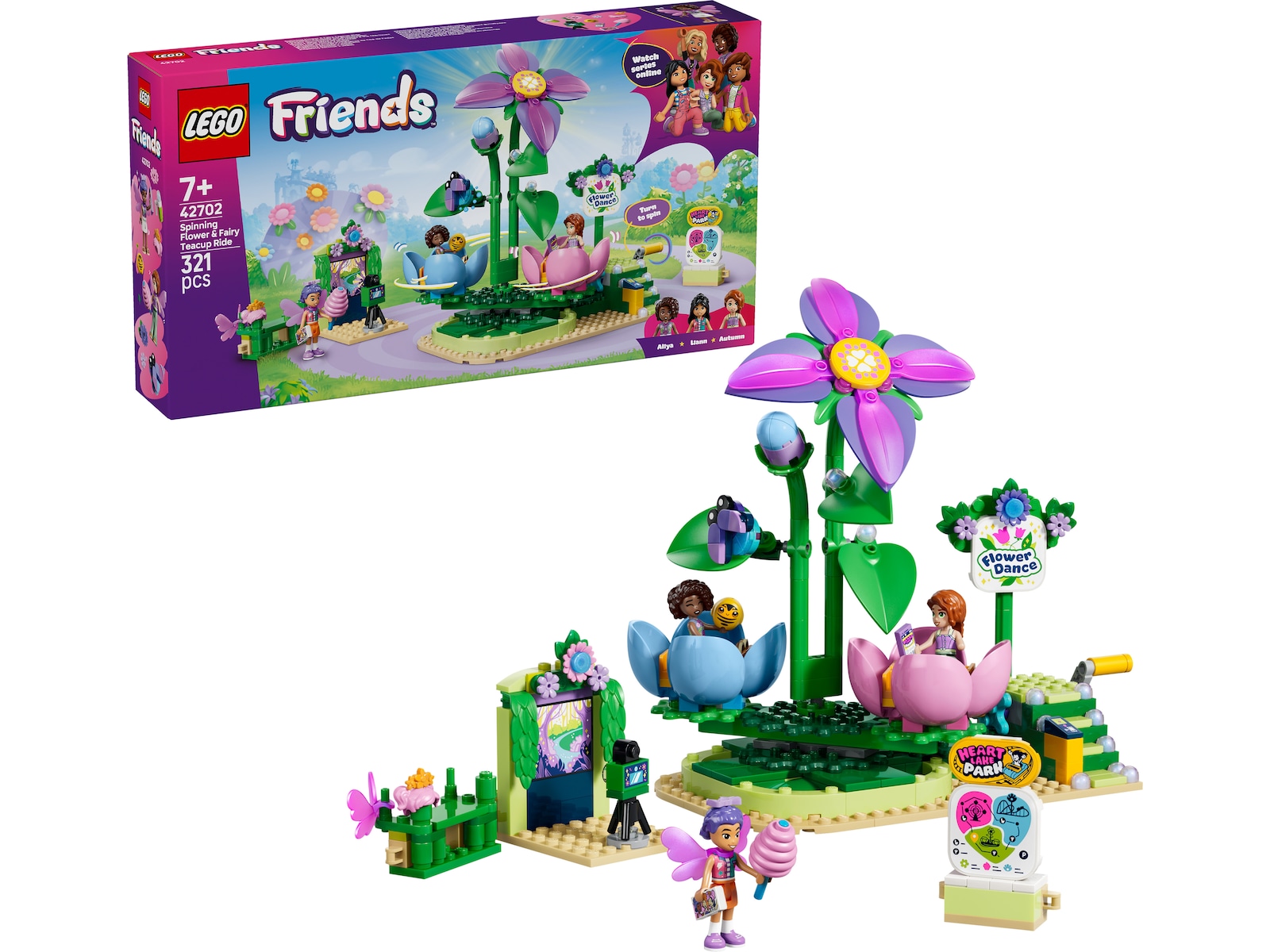 LEGO Friends Snurrende tekoppkarusell med blomstertema 42702 LEGO