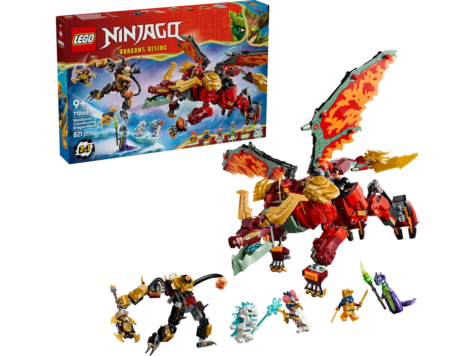 LEGO Wyldfyres forvandlingsdragerobot 71868  LEGO