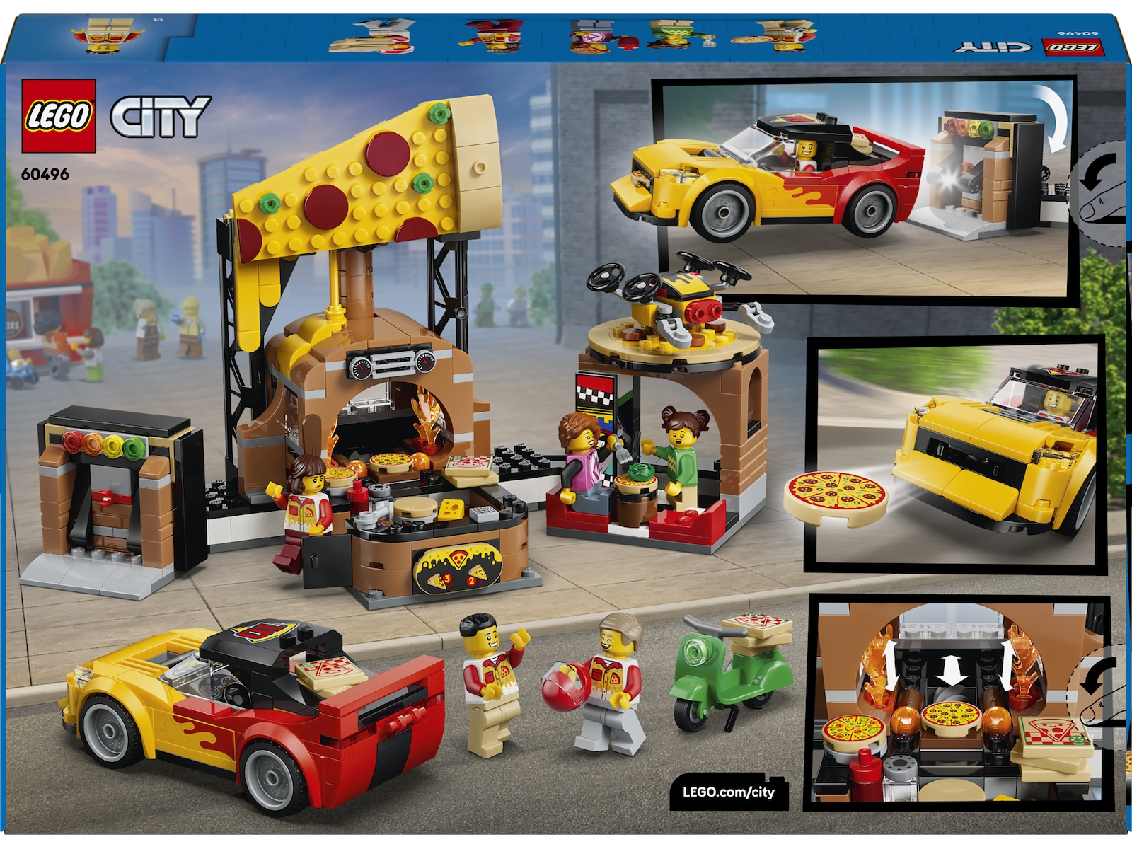 LEGO City Pizzalevering med kjøretøy 60496 LEGO