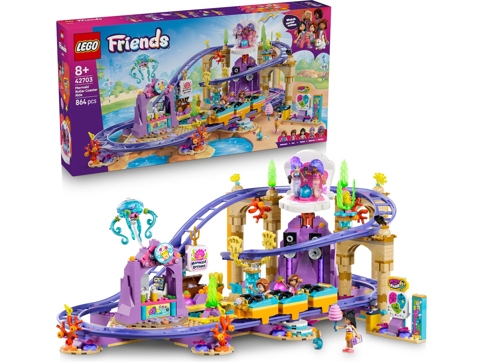 LEGO Friends Berg-og-dal-bane med havfruetema 42703 LEGO