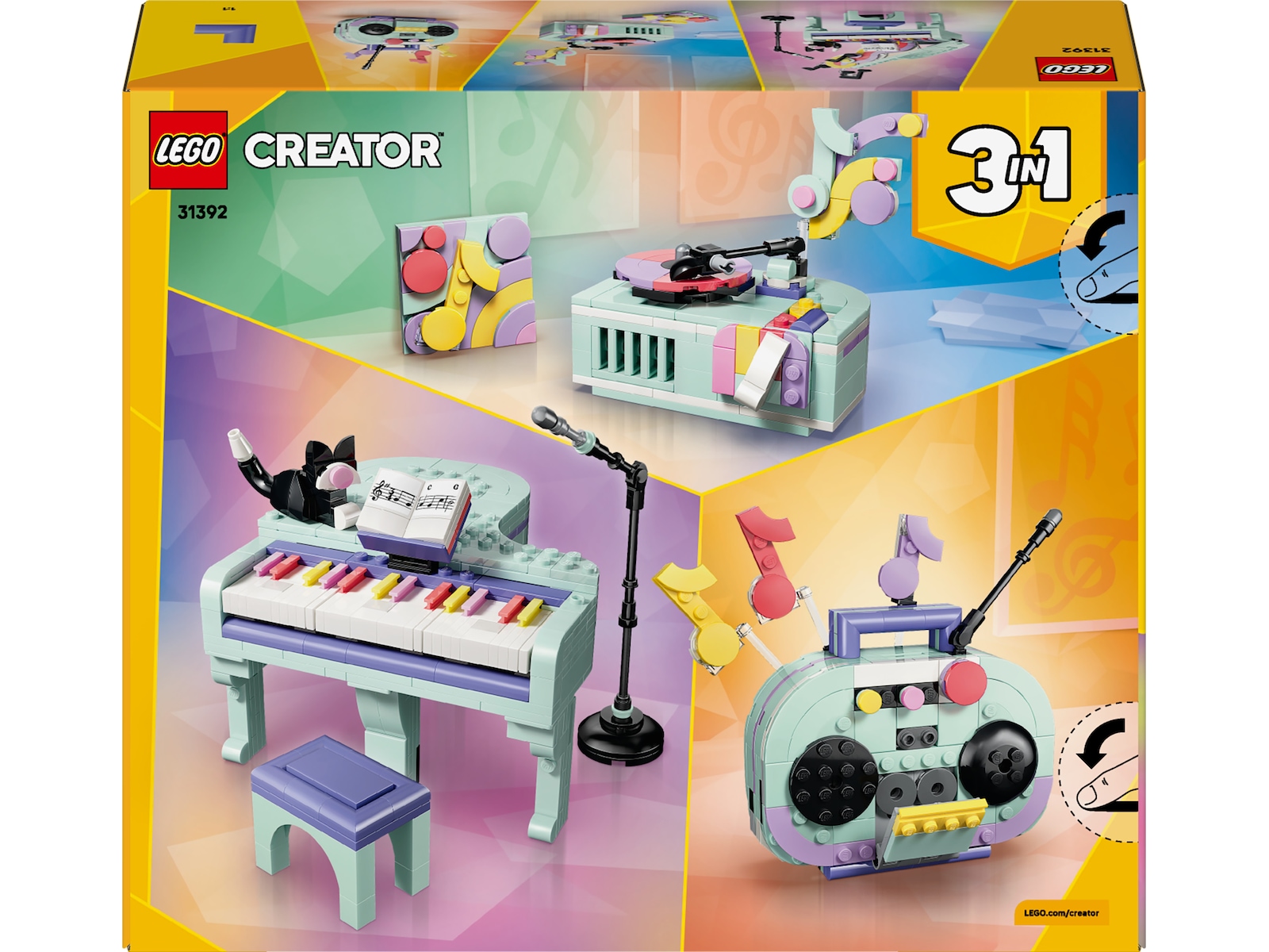 LEGO Creator 3-i-1 Dekorativt flygel med katt 31392 LEGO