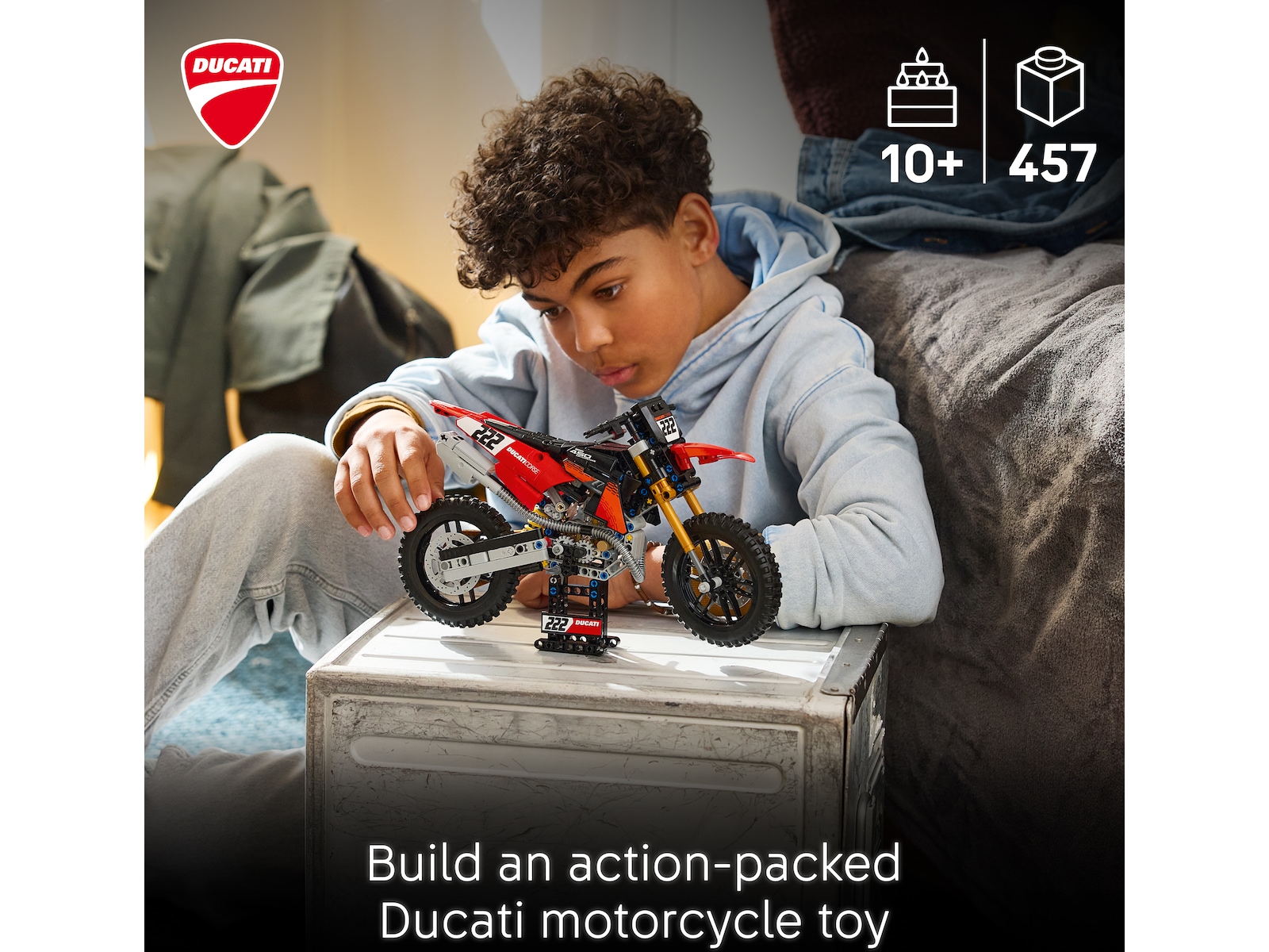 LEGO Technic Ducati Desmo450 MX Factory motorsykkel 42238 LEGO