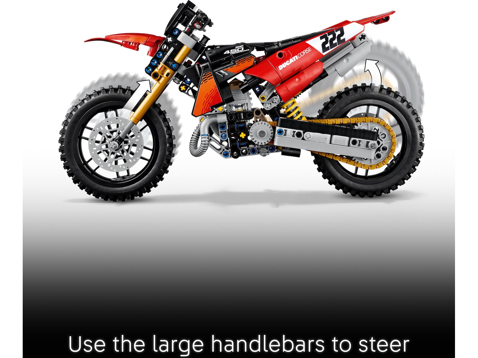 LEGO Technic Ducati Desmo450 MX Factory motorsykkel 42238 LEGO