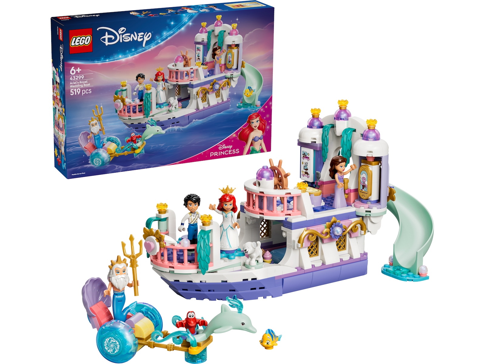 LEGO Disney Princess Prinsesse Ariels bryllupsbåt 43299  LEGO