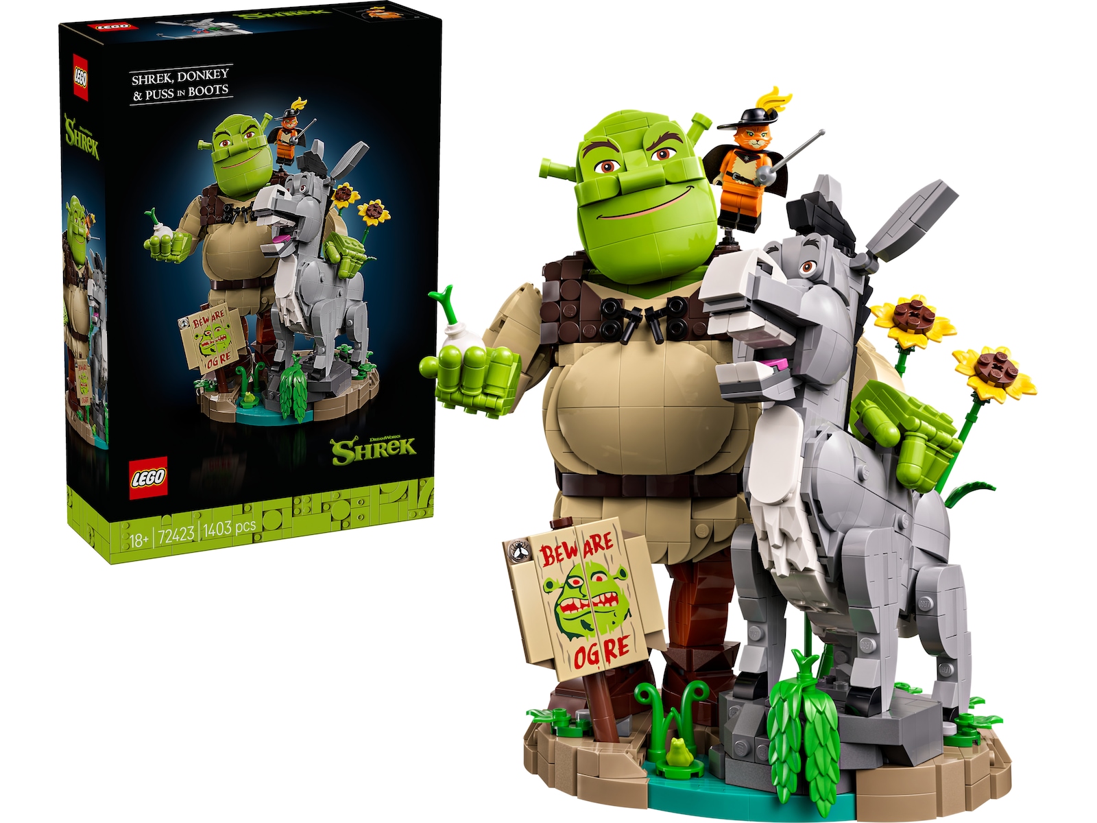 LEGO Shrek, Esel og Pus med Støvler 72423 LEGO